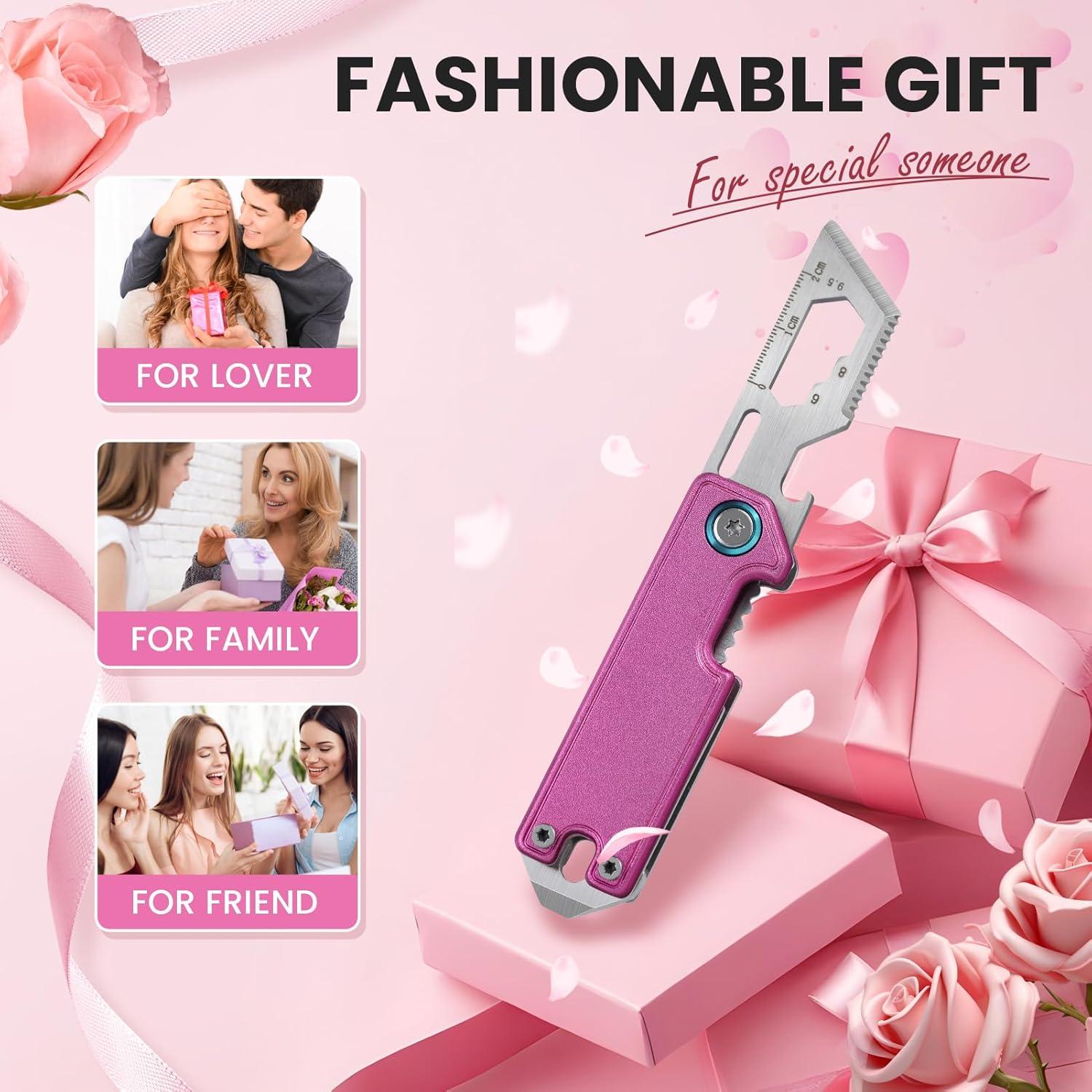 Cuchillo de Llave Plegable KAMBOLLY Rosa 7 en 1 EDC