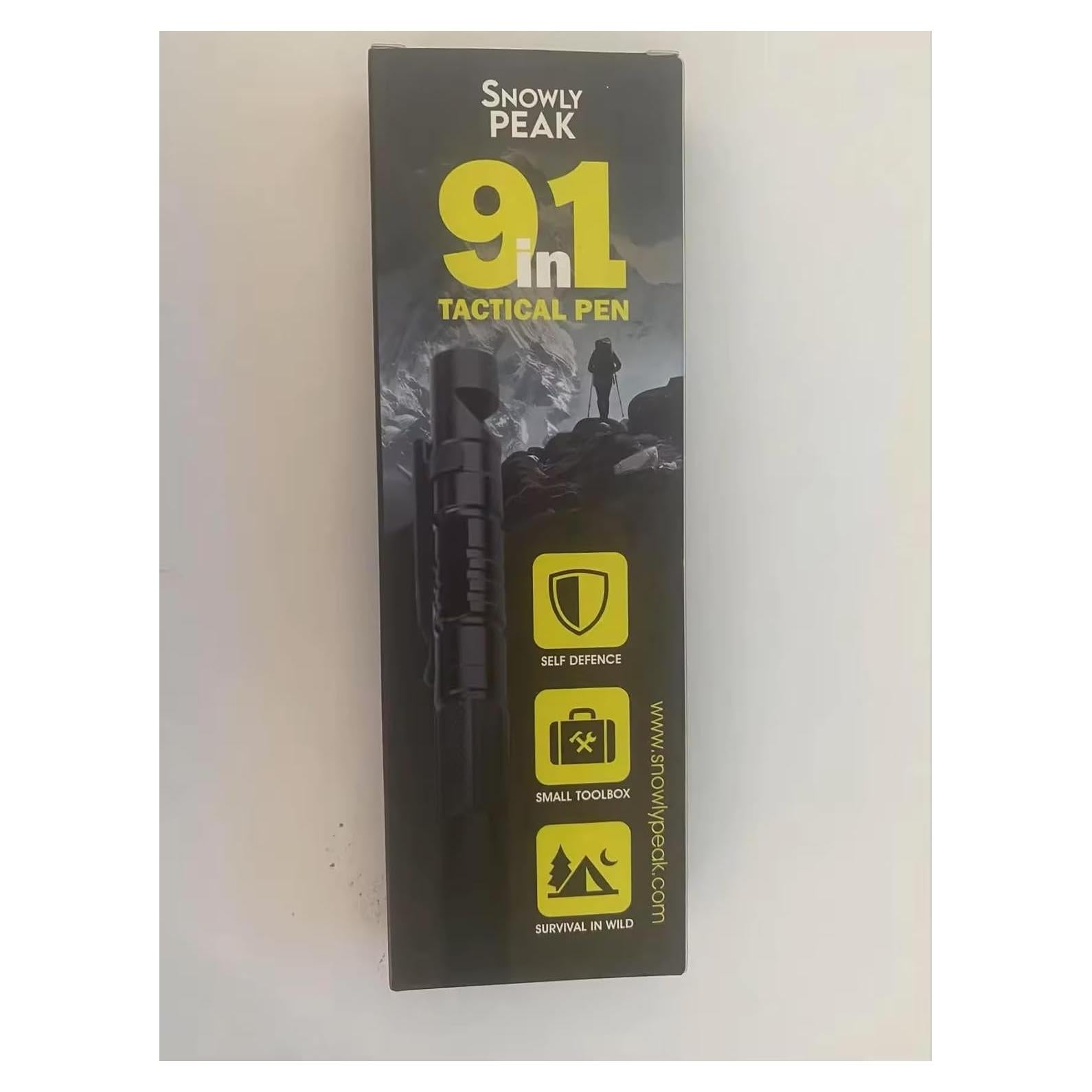 Bolígrafo Táctico 9-en-1 SnowlyPEAK - Supervivencia Compacto
