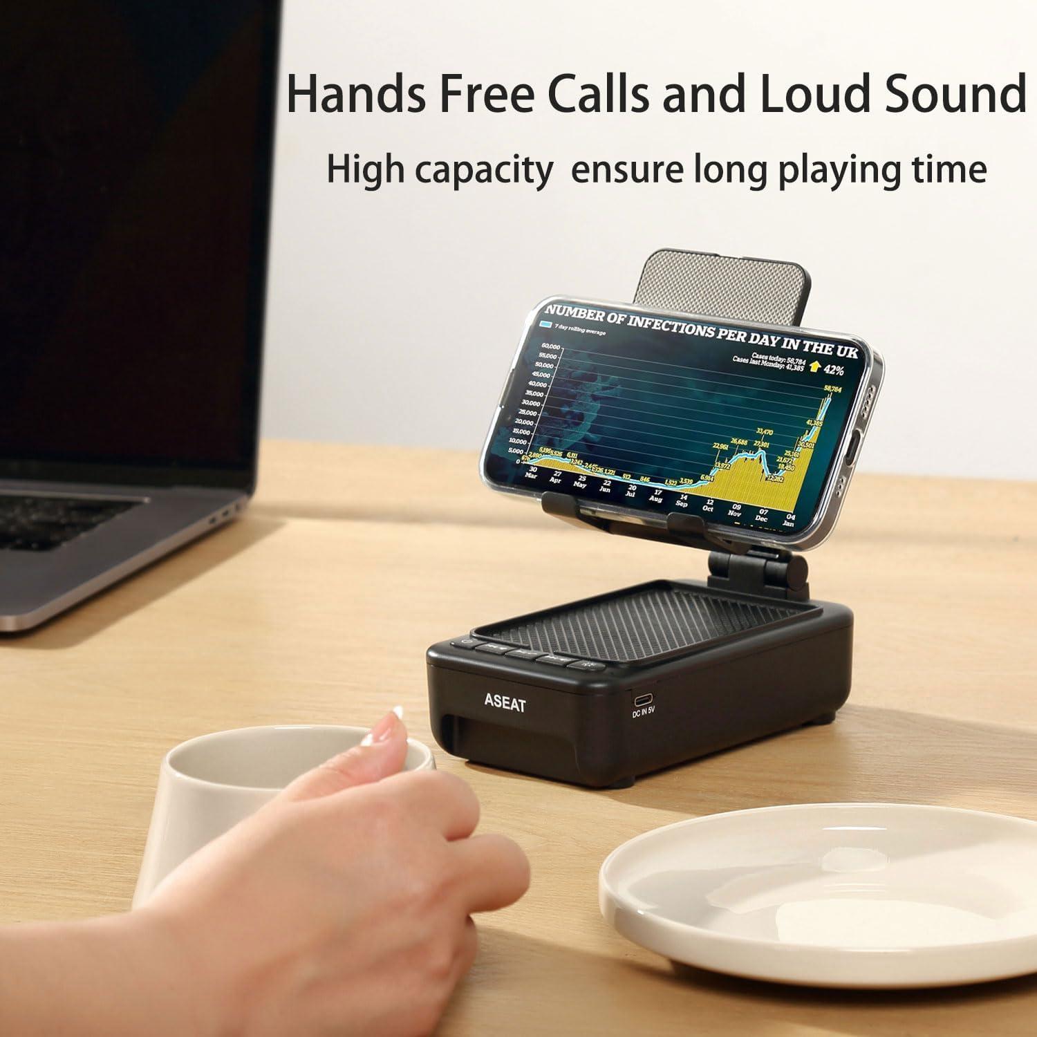 Soporte para Teléfono con Altavoz Bluetooth ASEAT y LED