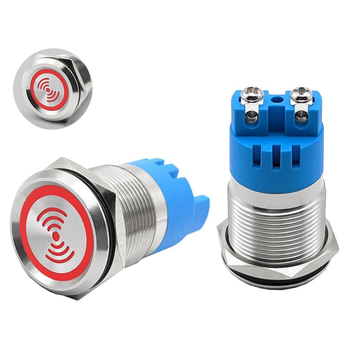 Zumbador Electrónico 24V HANSOO 19mm IP67 110dB Continuo