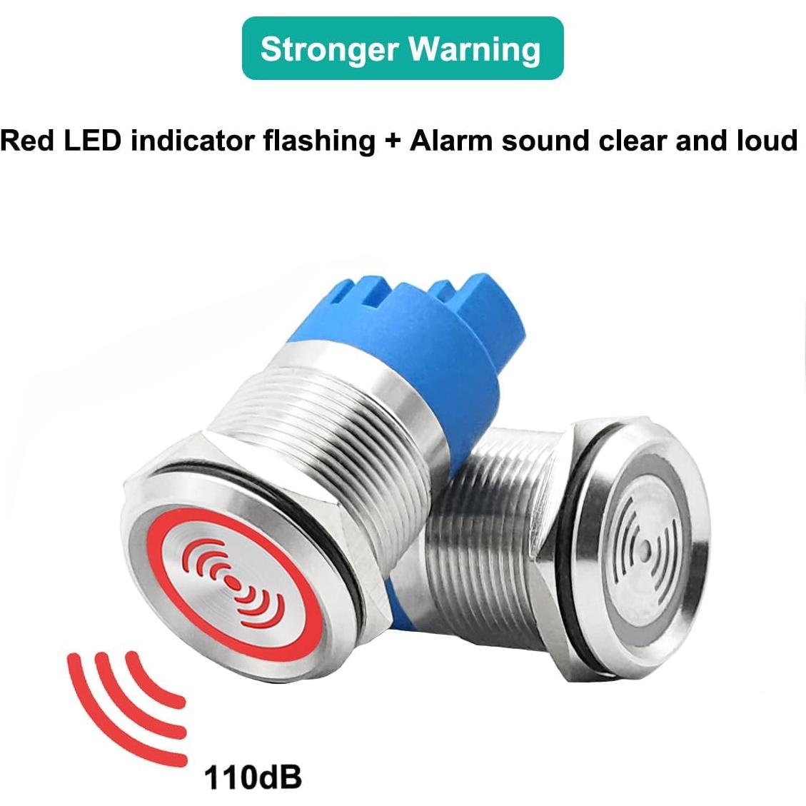 Zumbador Electrónico 24V HANSOO 19mm IP67 110dB Continuo