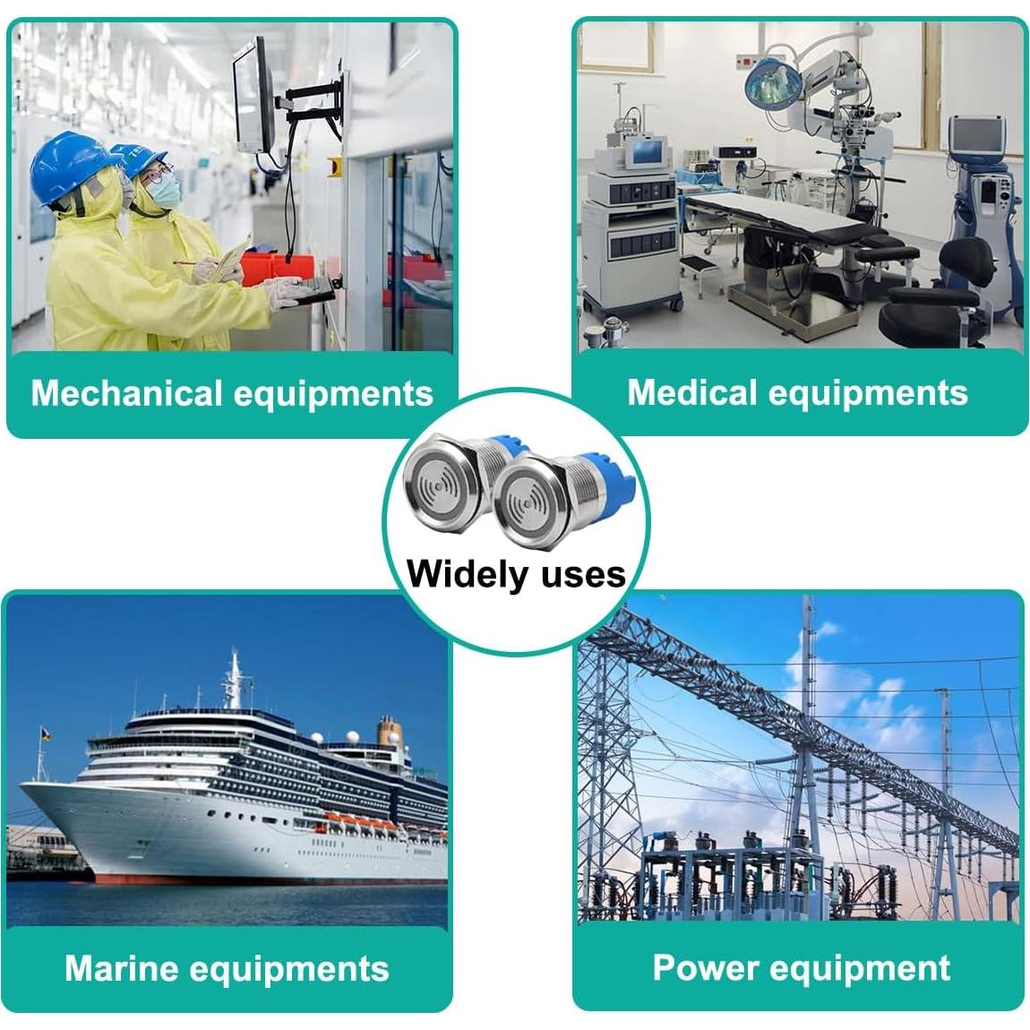 Zumbador Electrónico 24V HANSOO 19mm IP67 110dB Continuo