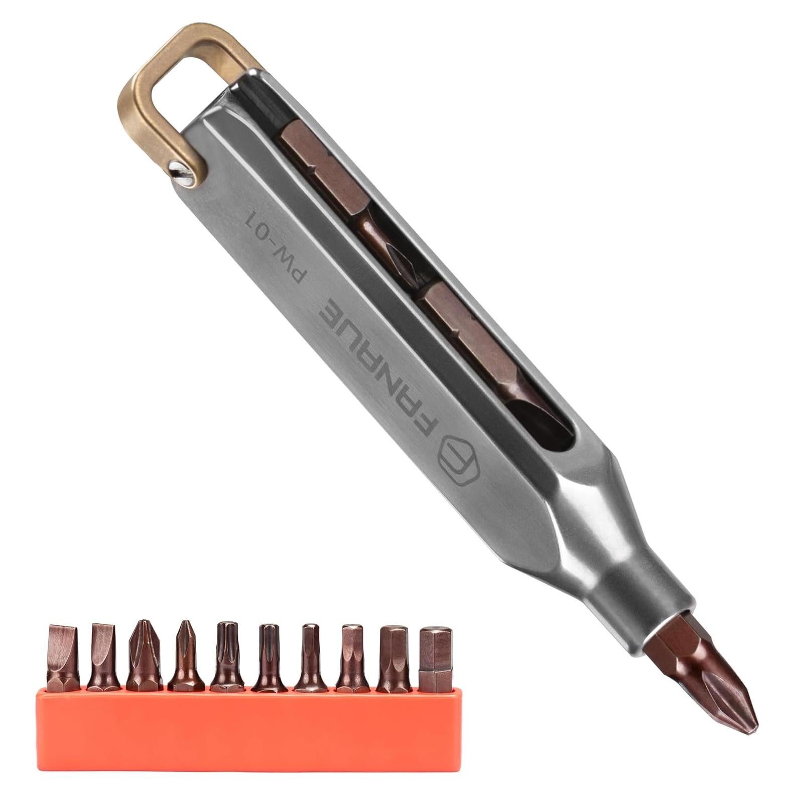 Destornillador de bolsillo EDC FANAUE de titanio 10 en 1