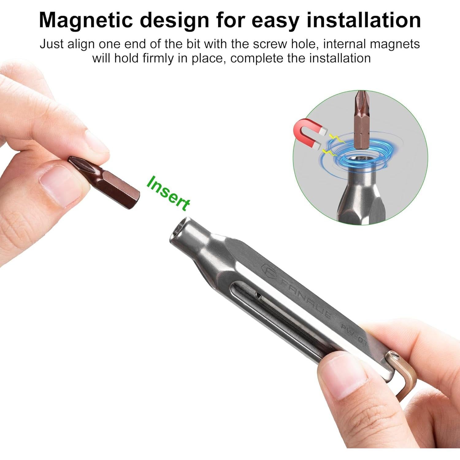 Destornillador de bolsillo EDC FANAUE de titanio 10 en 1