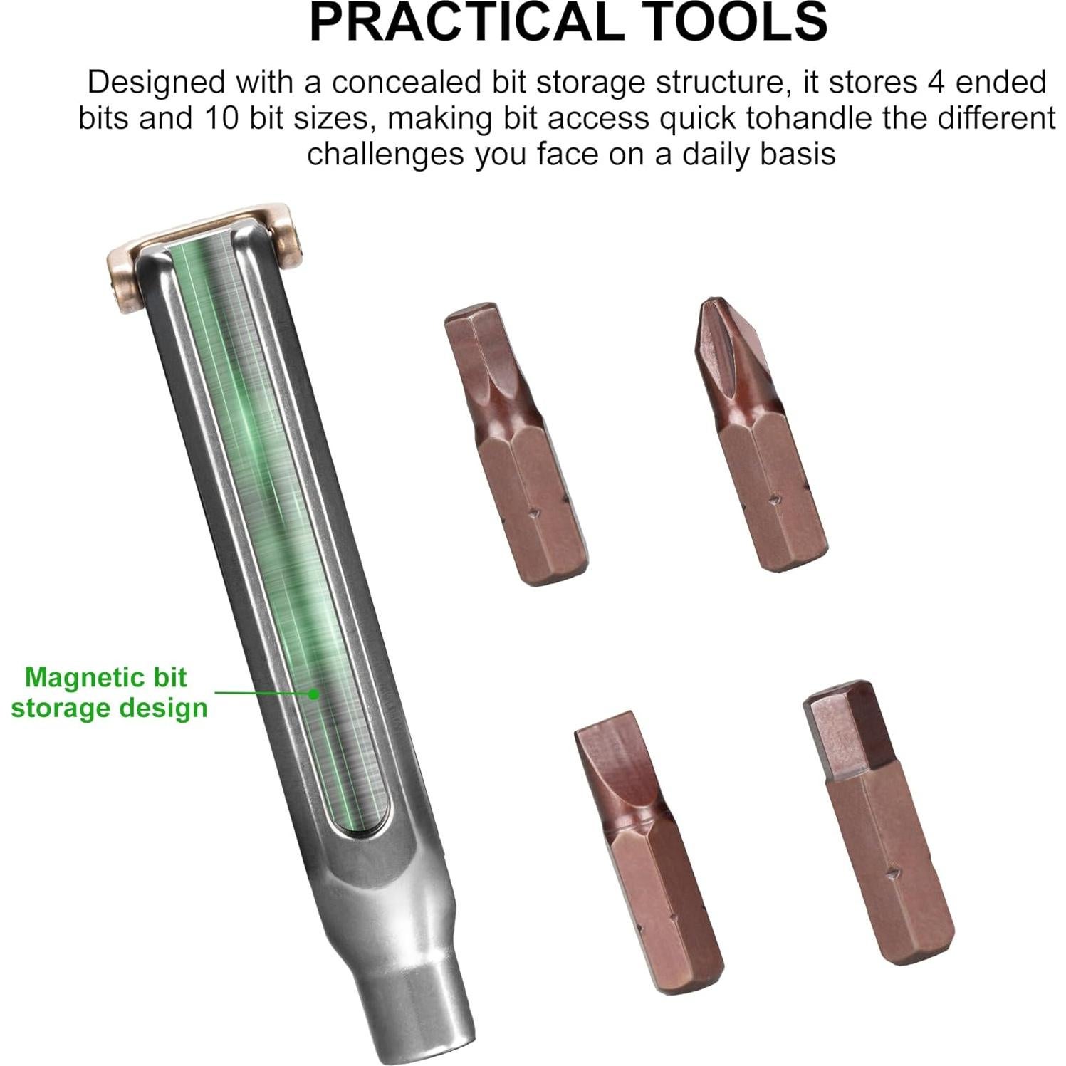 Destornillador de bolsillo EDC FANAUE de titanio 10 en 1