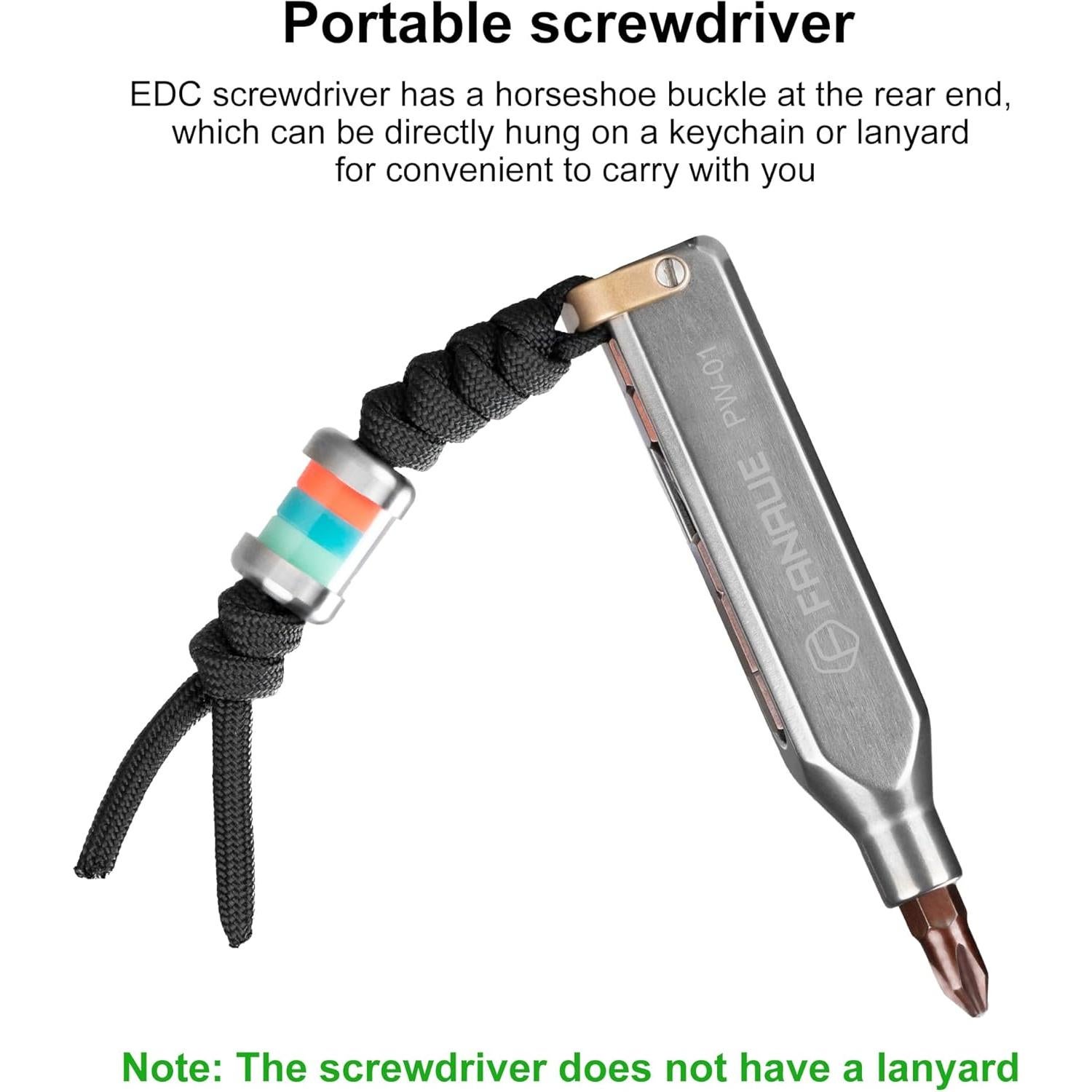 Destornillador de bolsillo EDC FANAUE de titanio 10 en 1