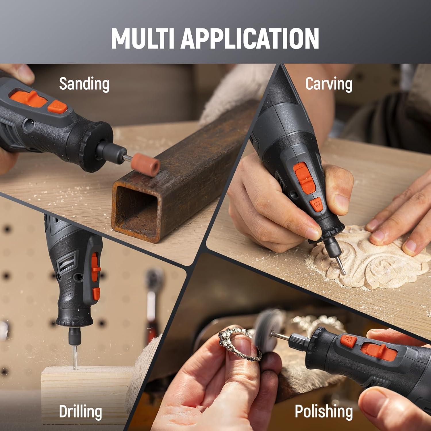 Herramienta Rotativa Inalámbrica DEPSTECH A1L 8V 2.5Ah 47 Piezas