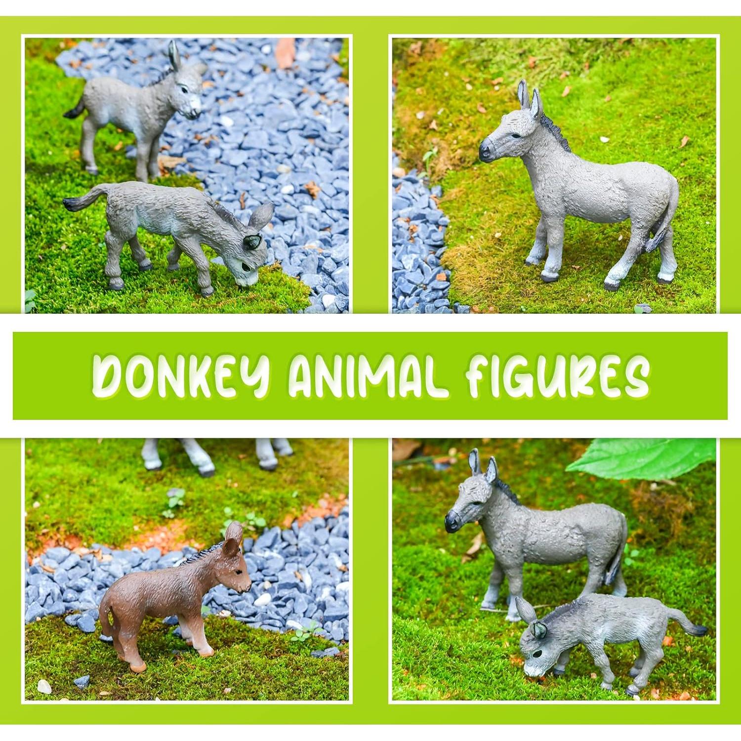 Figuritas de Burro Deekin 9 Pcs Juguetes Realistas