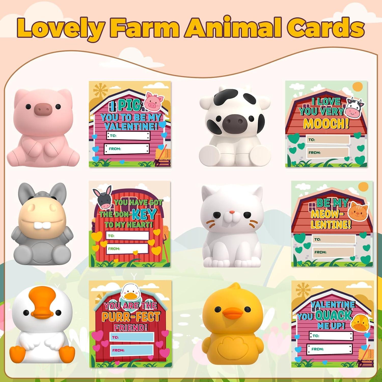 Paquete de 24 títeres de dedo AuroTops con tarjetas San Valentín