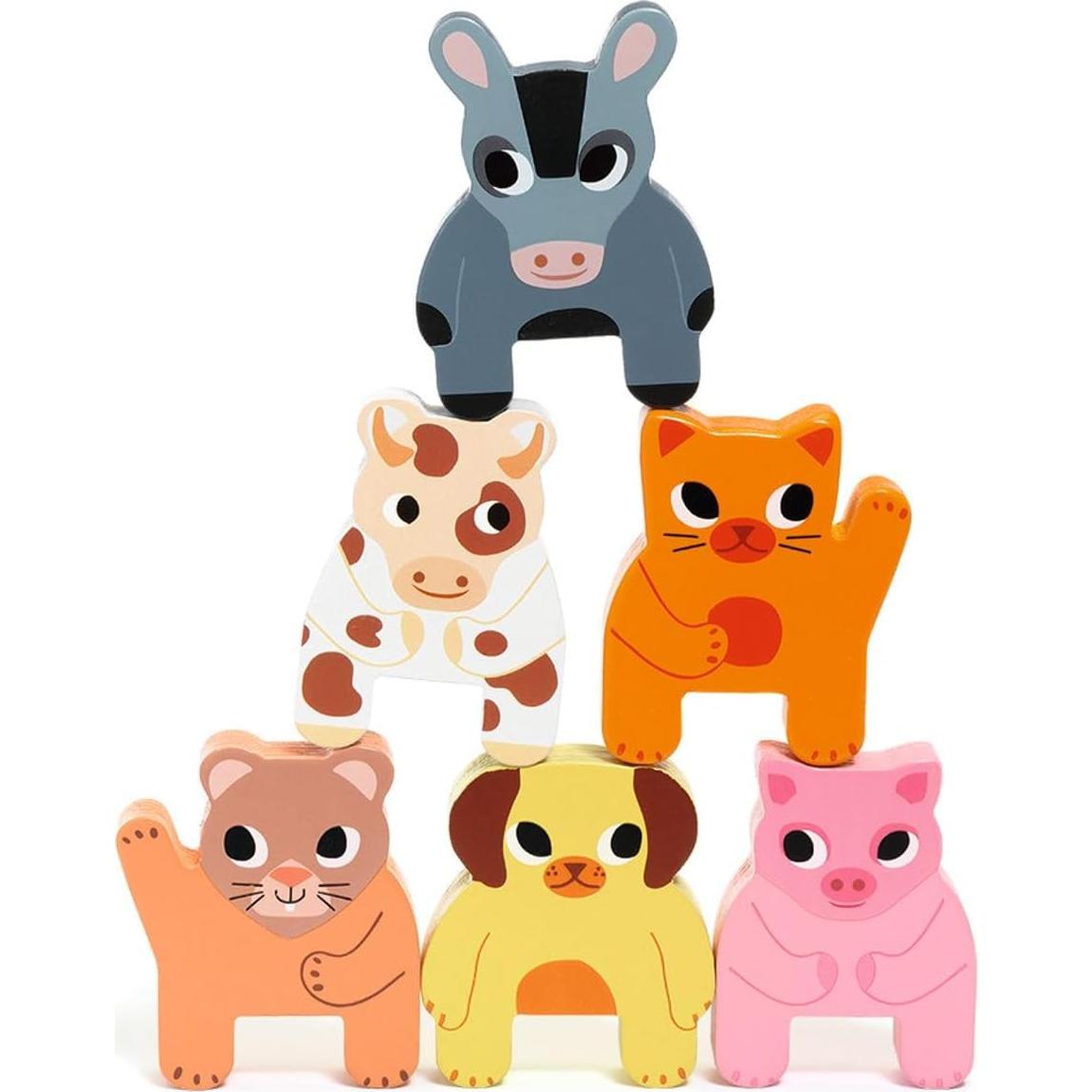 Tren de Animales de Granja DJECO - Madera 41.65x8.64cm