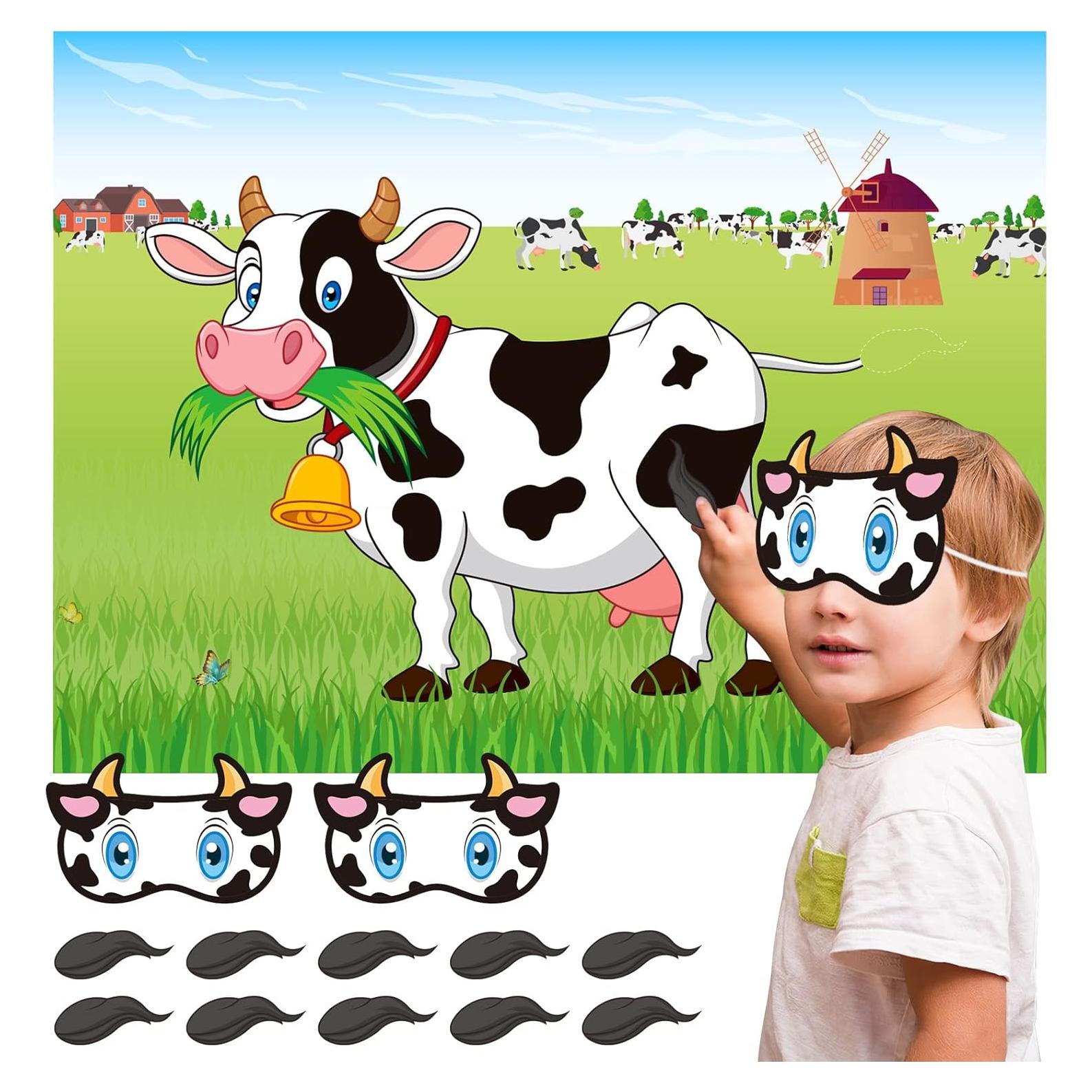 Juego de Poner la Cola en la Vaca NEBURORA con 30 Colas