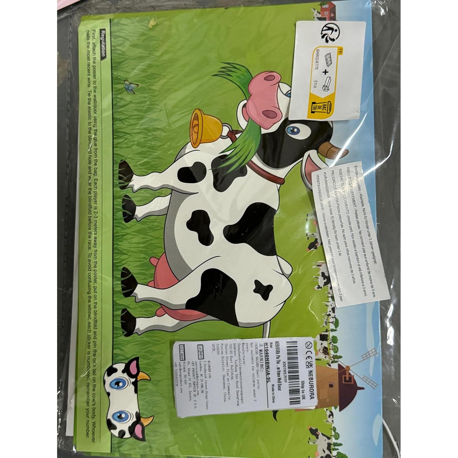 Juego de Poner la Cola en la Vaca NEBURORA con 30 Colas