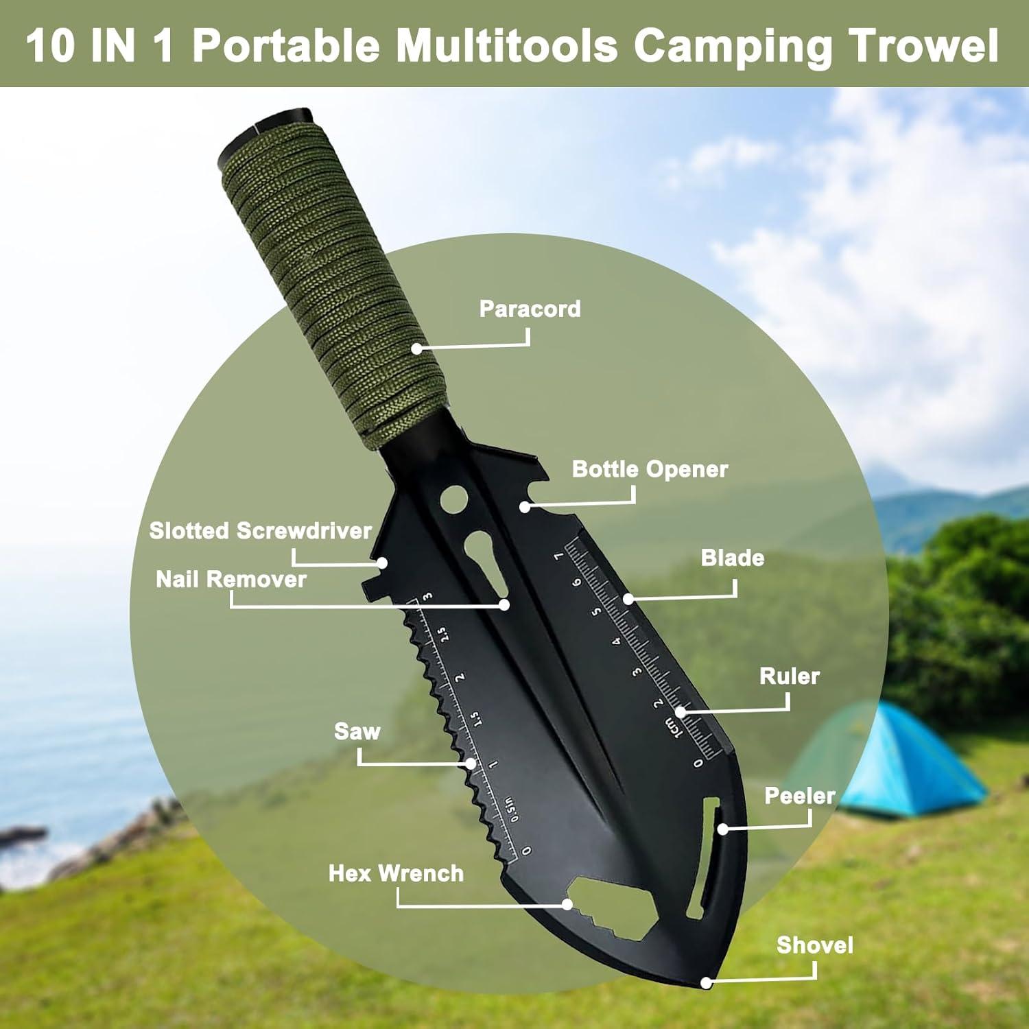 Pala Multiherramienta KEIFUKUH 10 en 1 Ligera para Camping