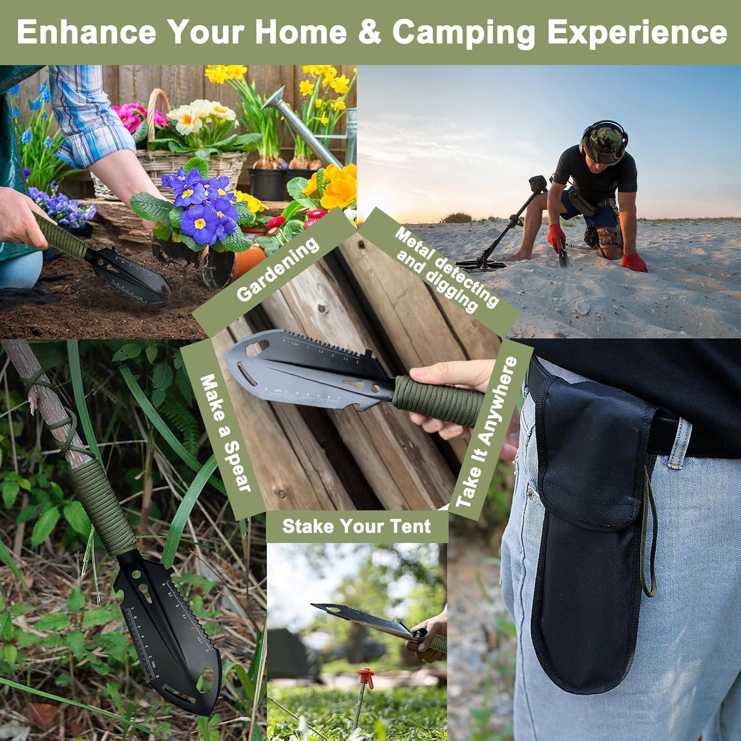 Pala Multiherramienta KEIFUKUH 10 en 1 Ligera para Camping