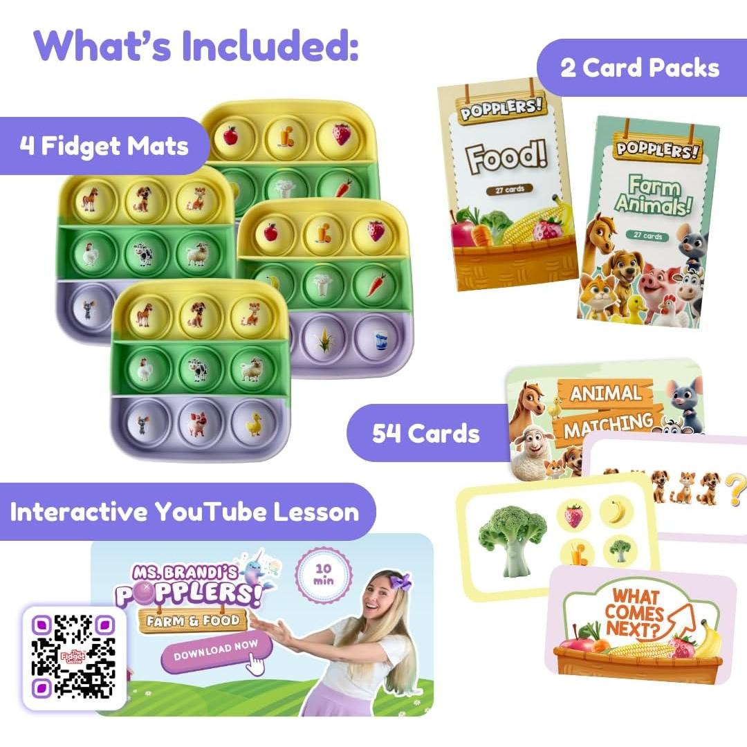 Juego Educativo Fidget Popplers - El Juego de Fidget - 6 Mini-Juegos