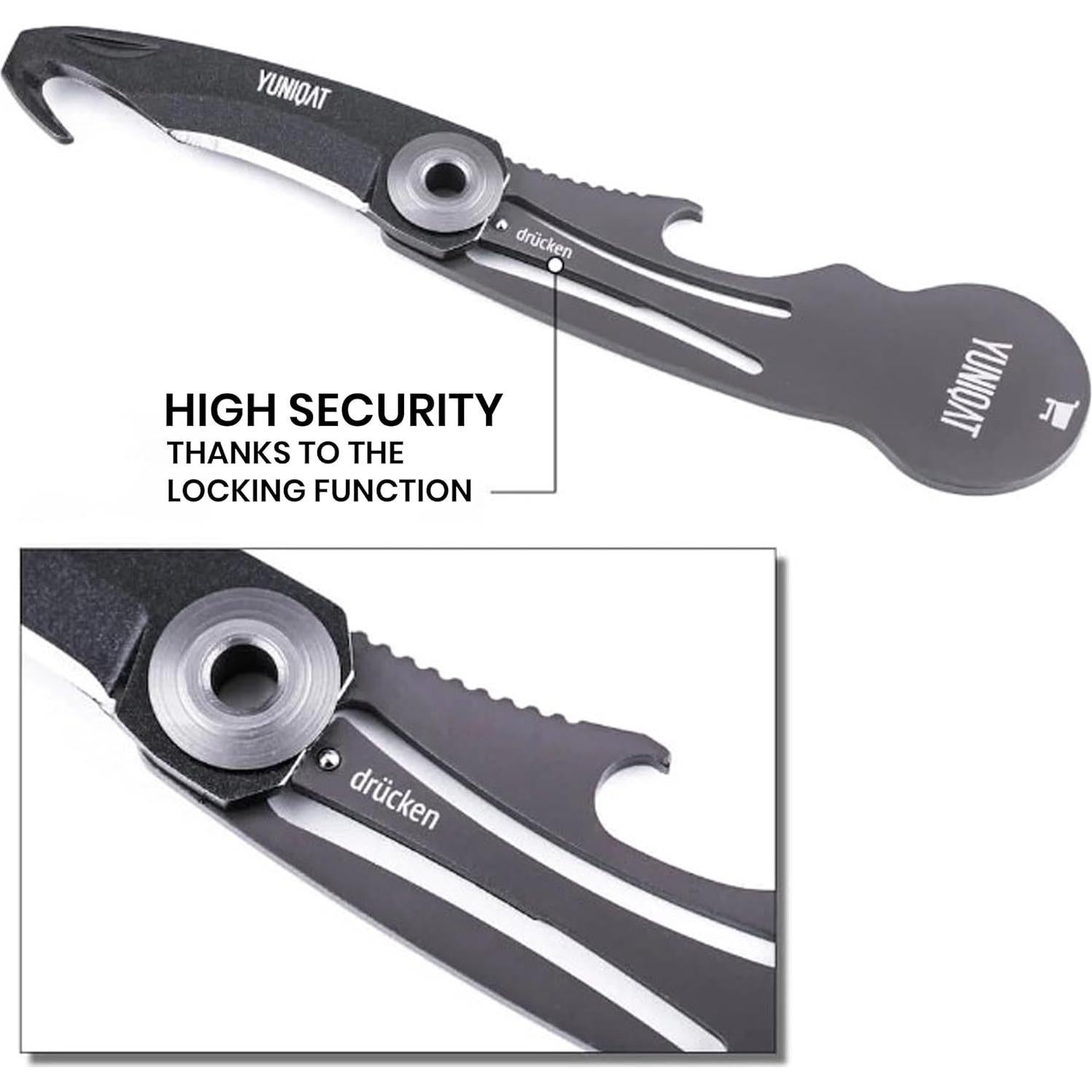 Multiherramienta de Llavero 4 en 1 SOCRATES - Acero Inoxidable