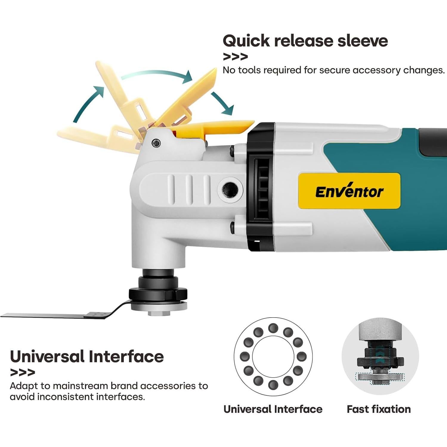 Sierra Oscilante Eléctrica Enventor 260W 43 Accesorios