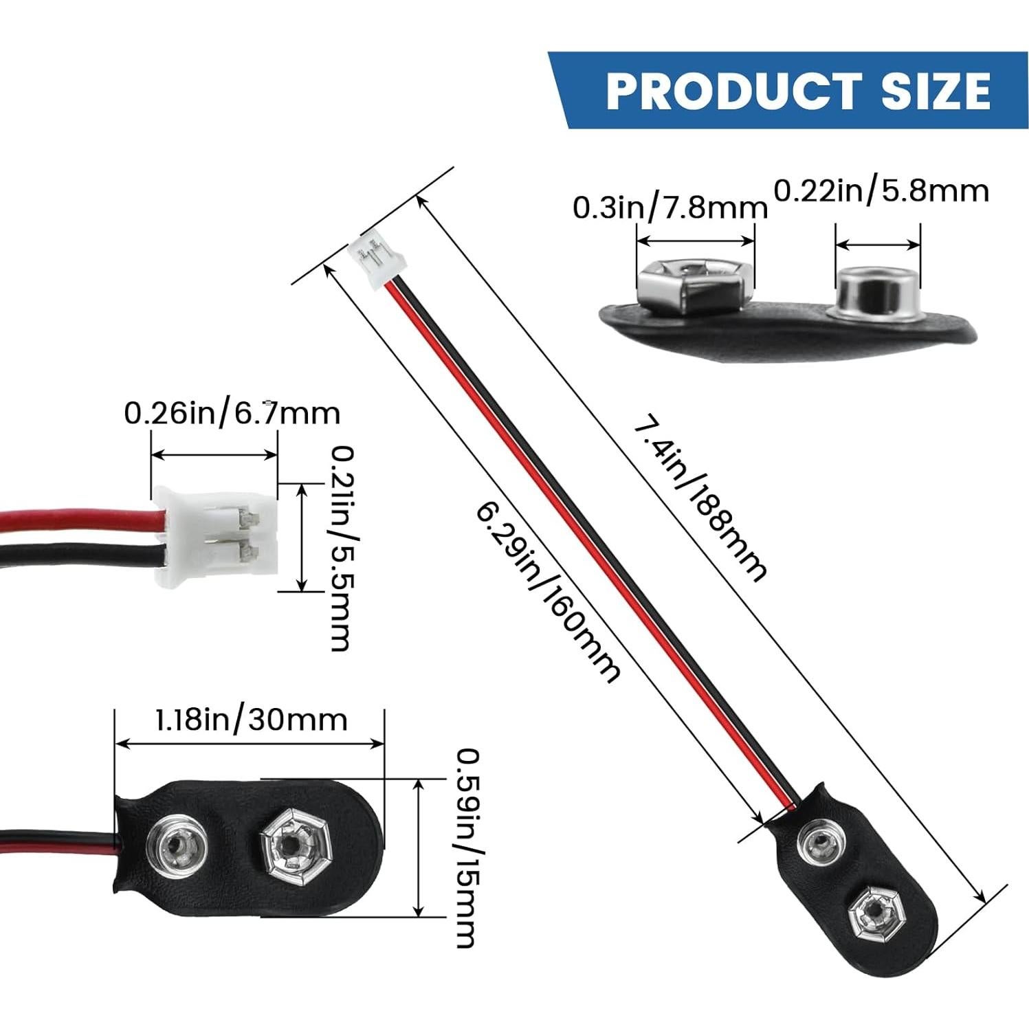 Cable de Conector de 2 Pines PH2.0 SDTC Tech 3 Pack 15cm