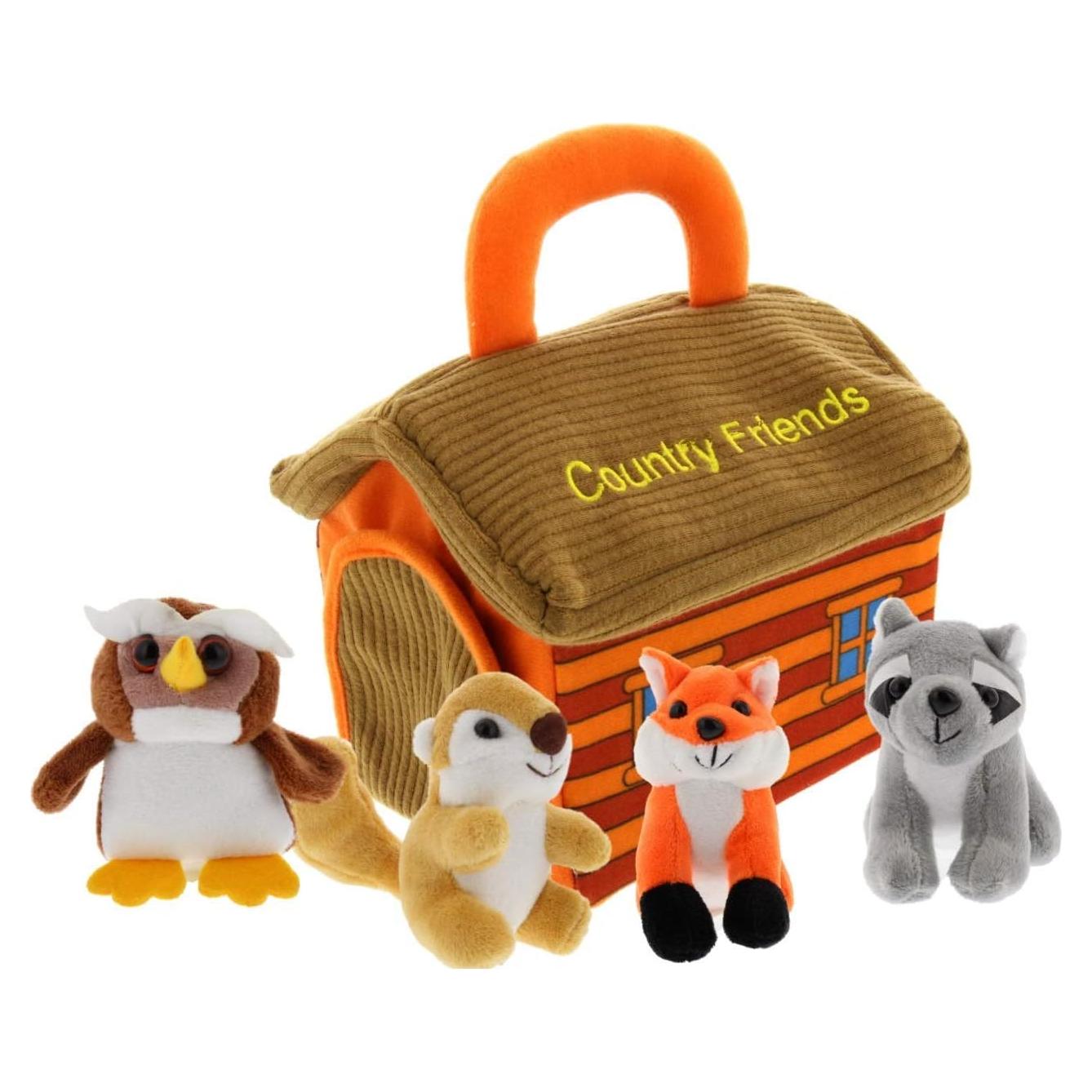 Conjunto de Animales de Peluche Etna con Transportador