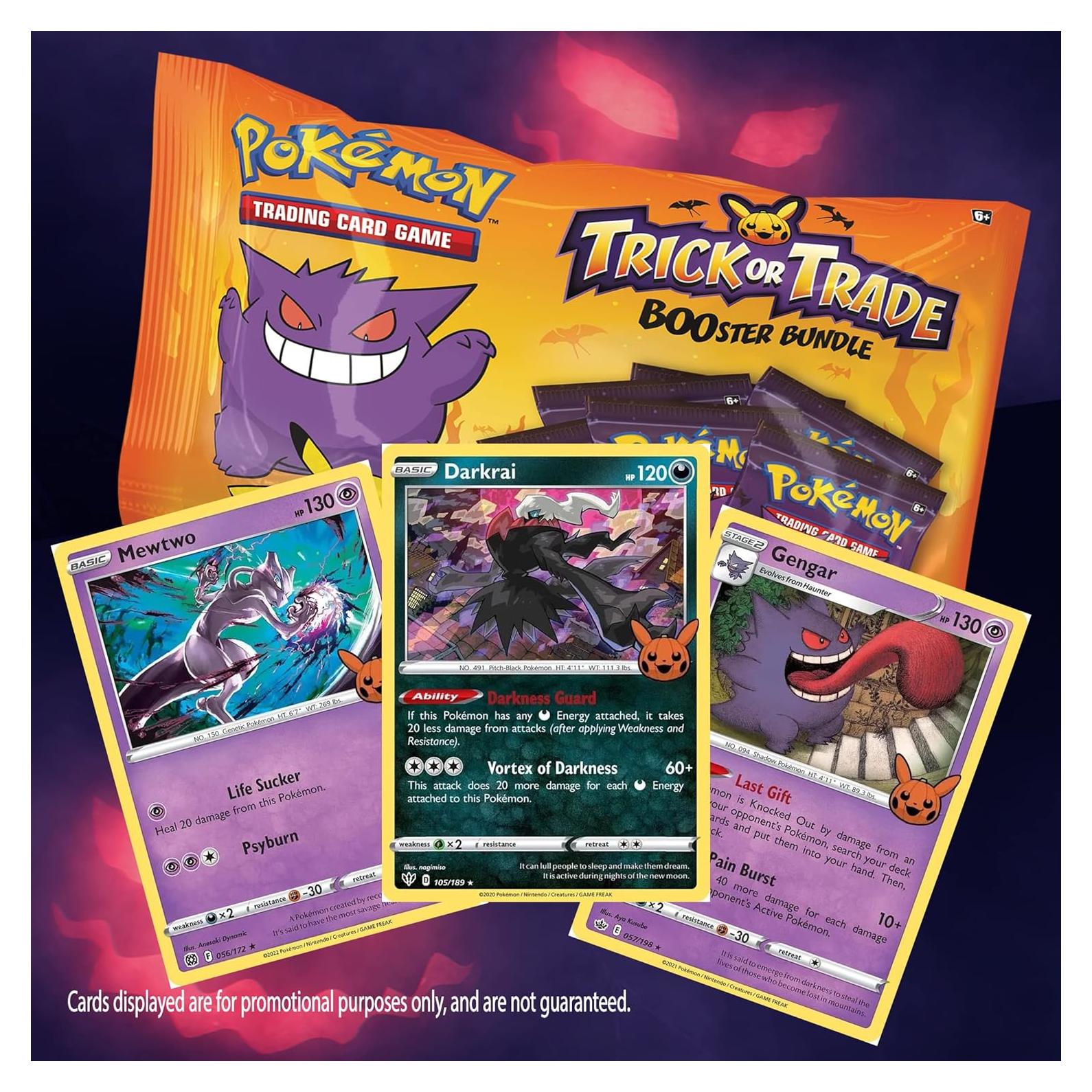 Cartas de Pokémon Halloween Trick or Trade - Paquete de Refuerzo 40 Mini Cartas