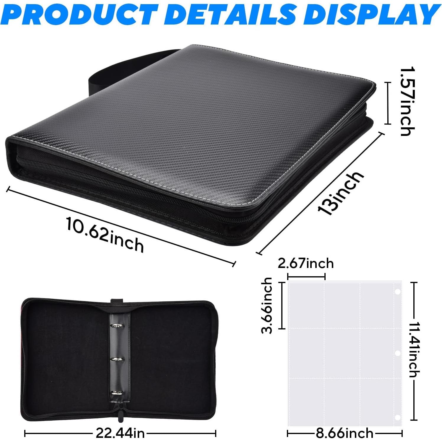 Carpeta de Tarjetas de Comercio ULLTOON 9 Bolsillos 990 Tarjetas