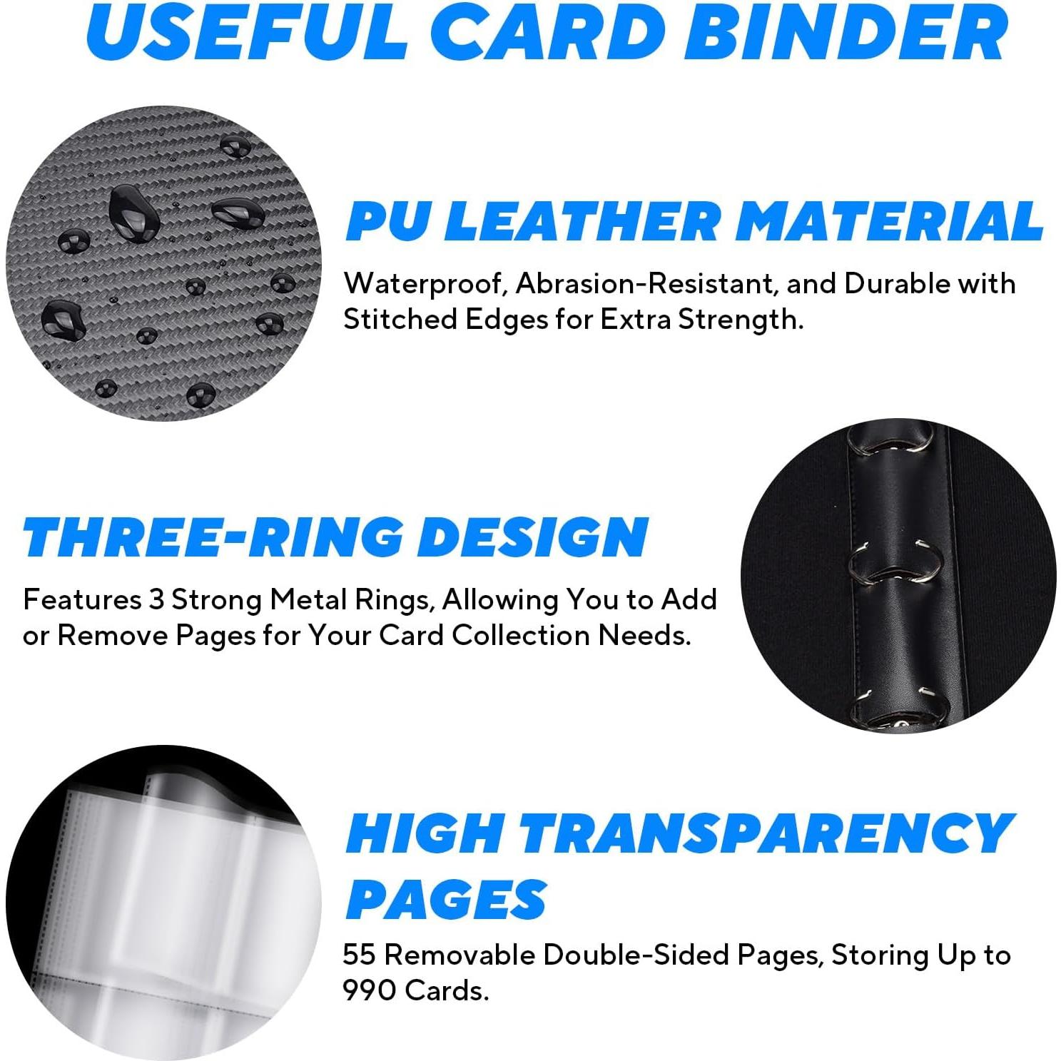 Carpeta de Tarjetas de Comercio ULLTOON 9 Bolsillos 990 Tarjetas