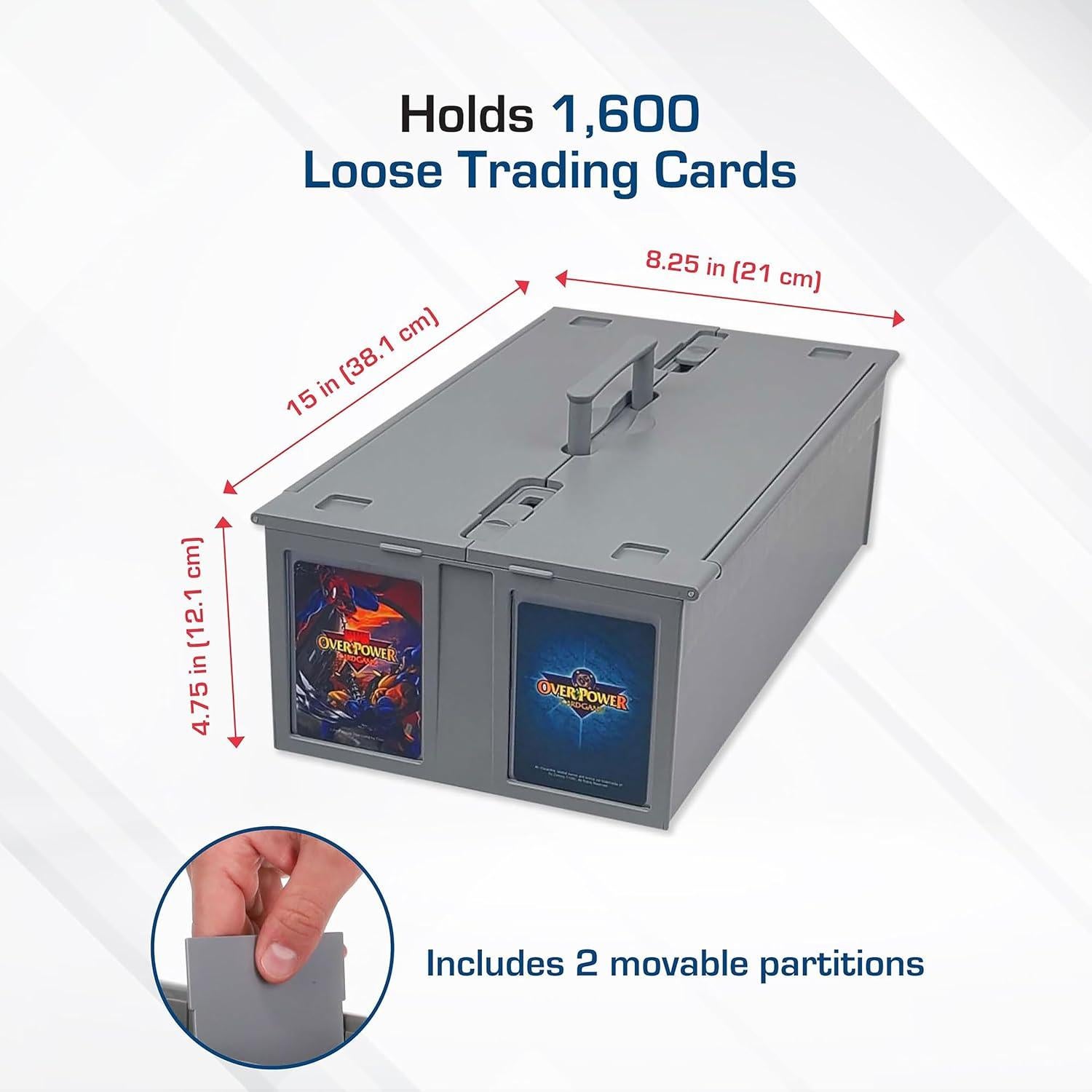 Caja de Cartas Coleccionables BCW Gris - Almacenamiento 1600 Cartas