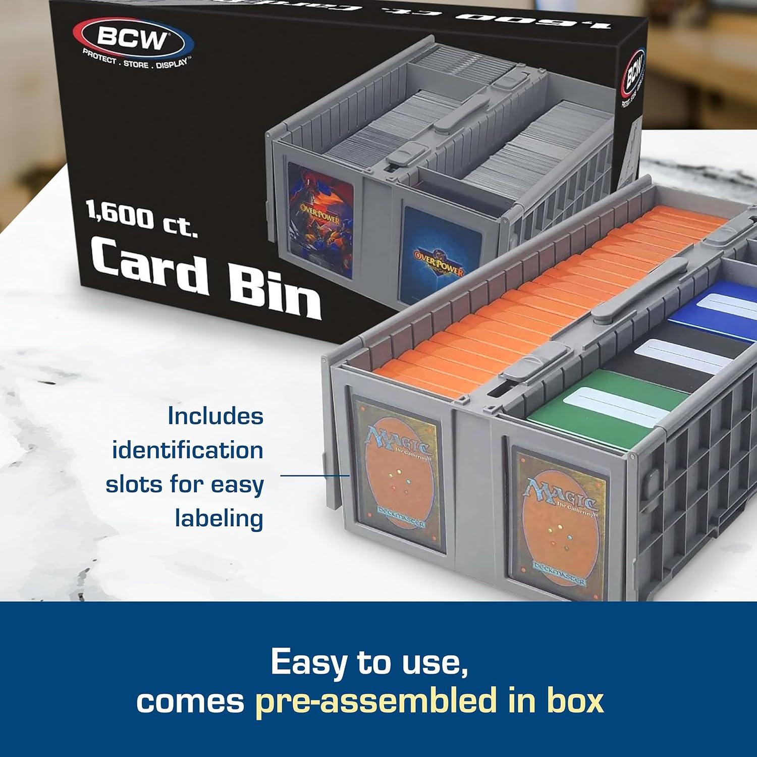 Caja de Cartas Coleccionables BCW Gris - Almacenamiento 1600 Cartas
