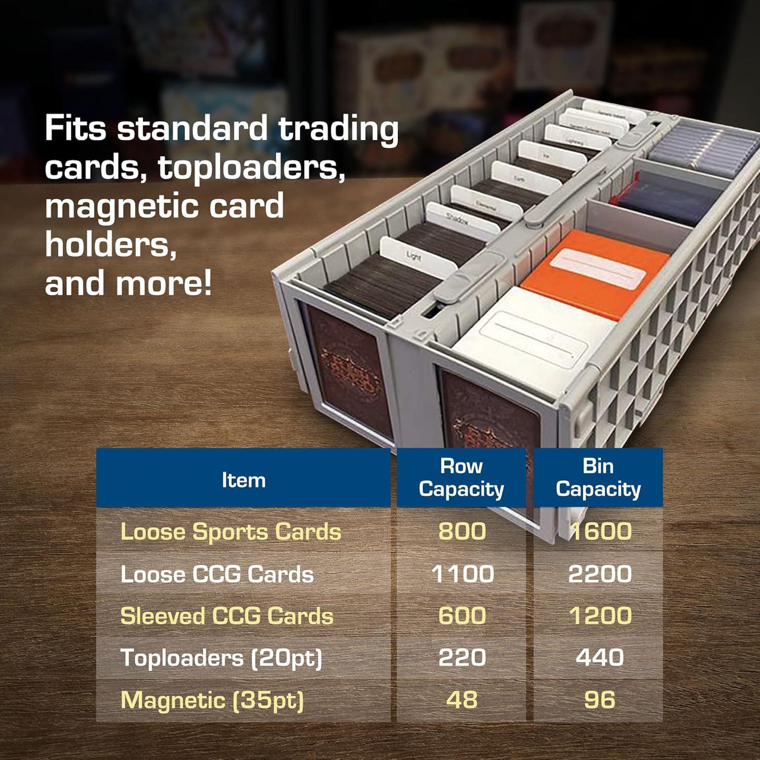 Caja de Cartas Coleccionables BCW Gris - Almacenamiento 1600 Cartas