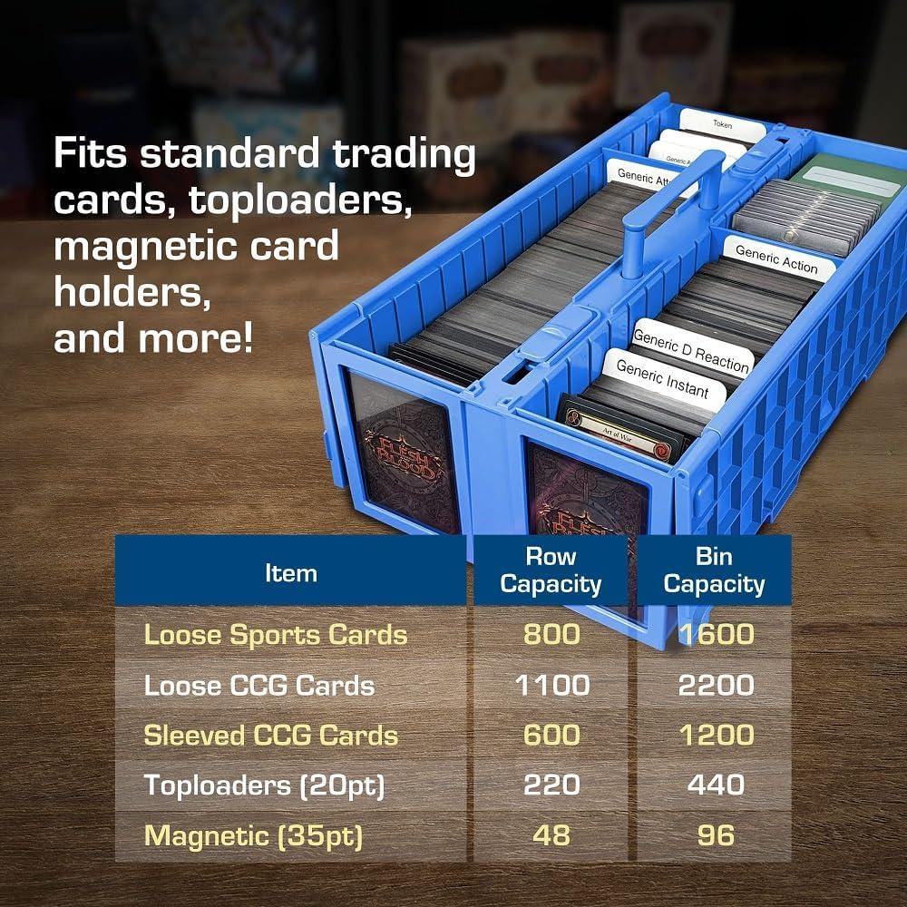 Caja de Cartas Coleccionables BCW Azul 1600 Cartas Plástico