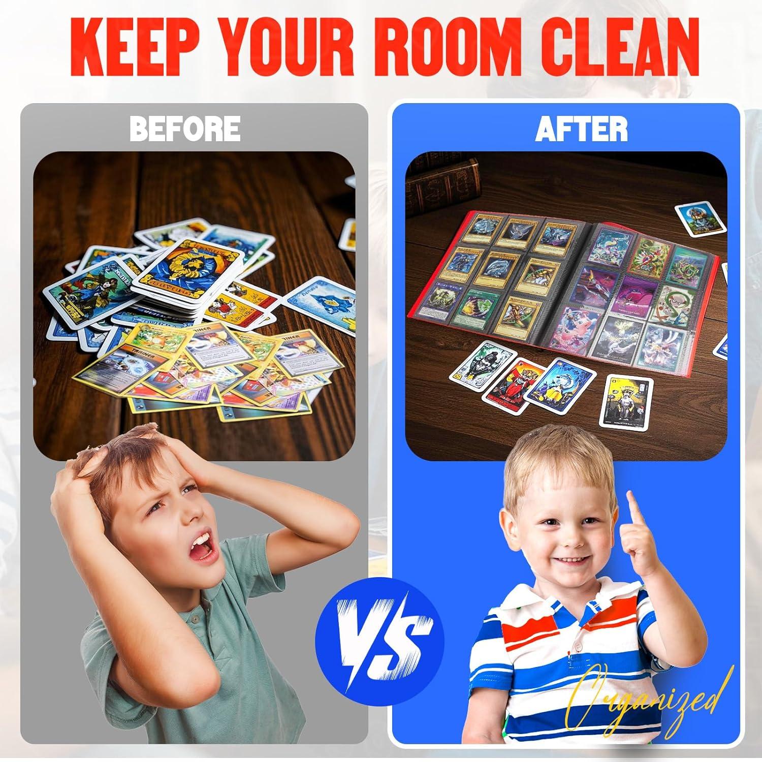 Carpeta de Tarjetas Coleccionables SRISE 20 Páginas 360 Tarjetas Rojo