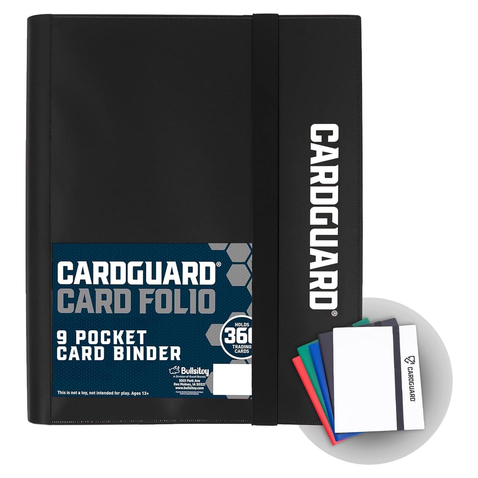 Carpeta de Cartas CardGuard Pro-Folio 9 Bolsillos Negra