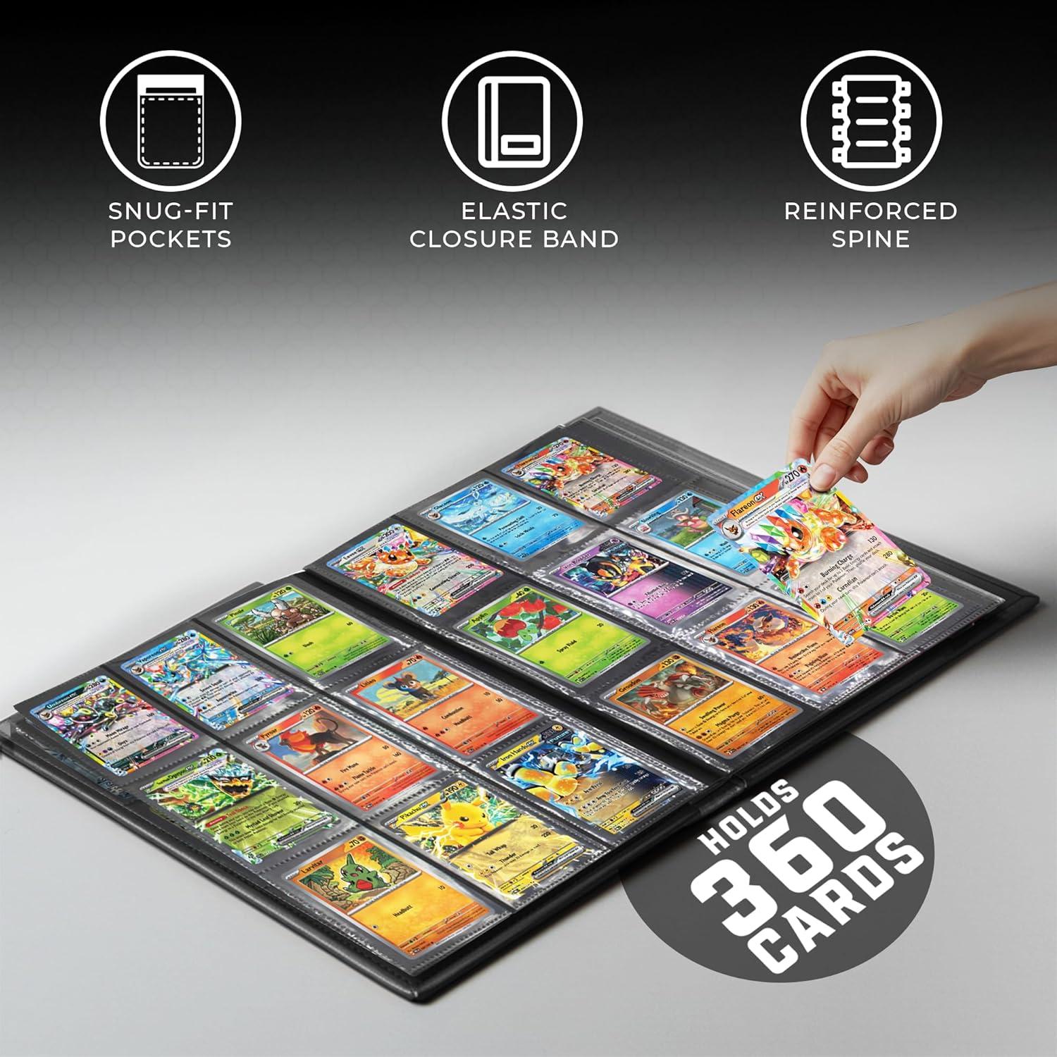 Carpeta de Cartas CardGuard Pro-Folio 9 Bolsillos Negra