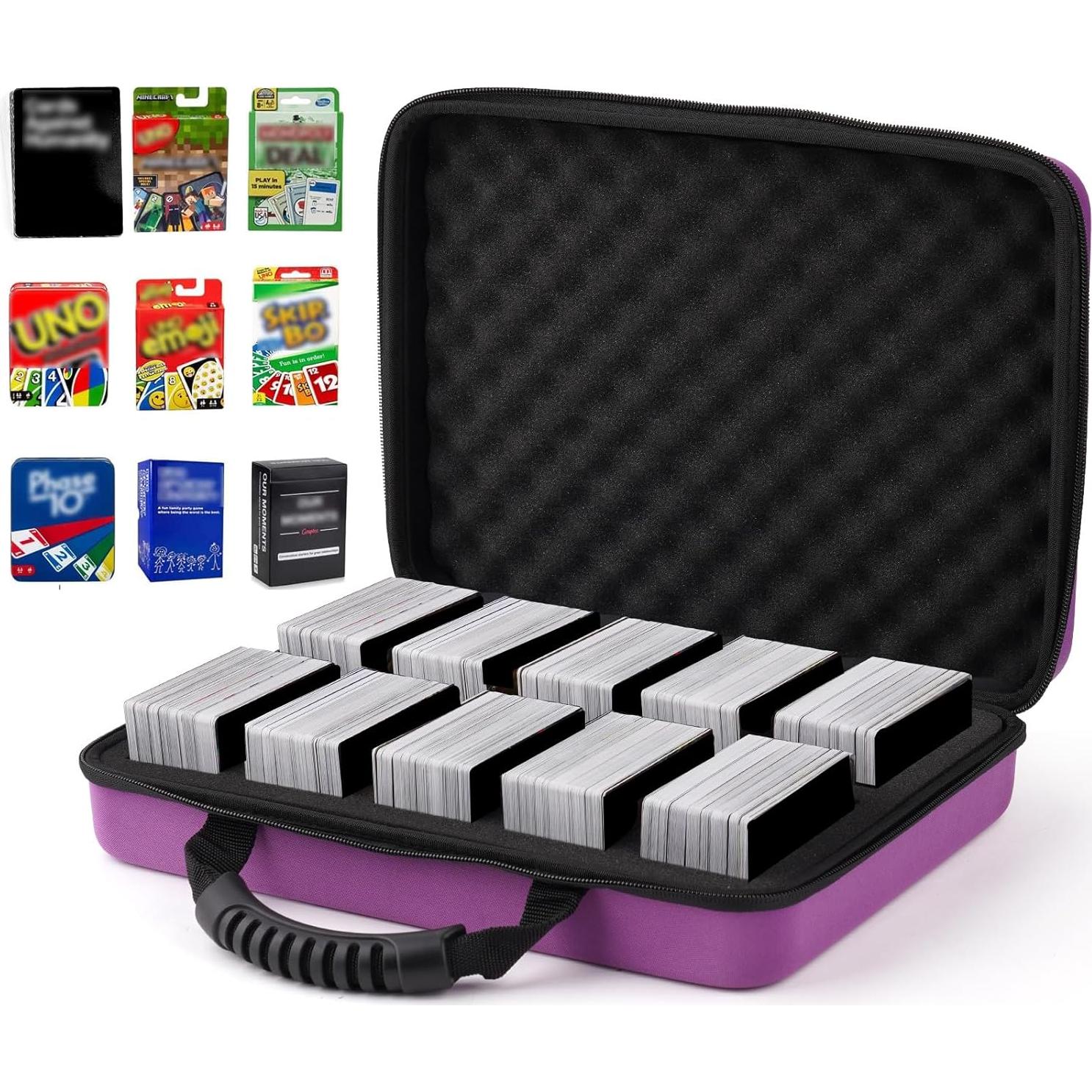 Estuche para cartas Wevbsiy 2200+ cartas púrpura