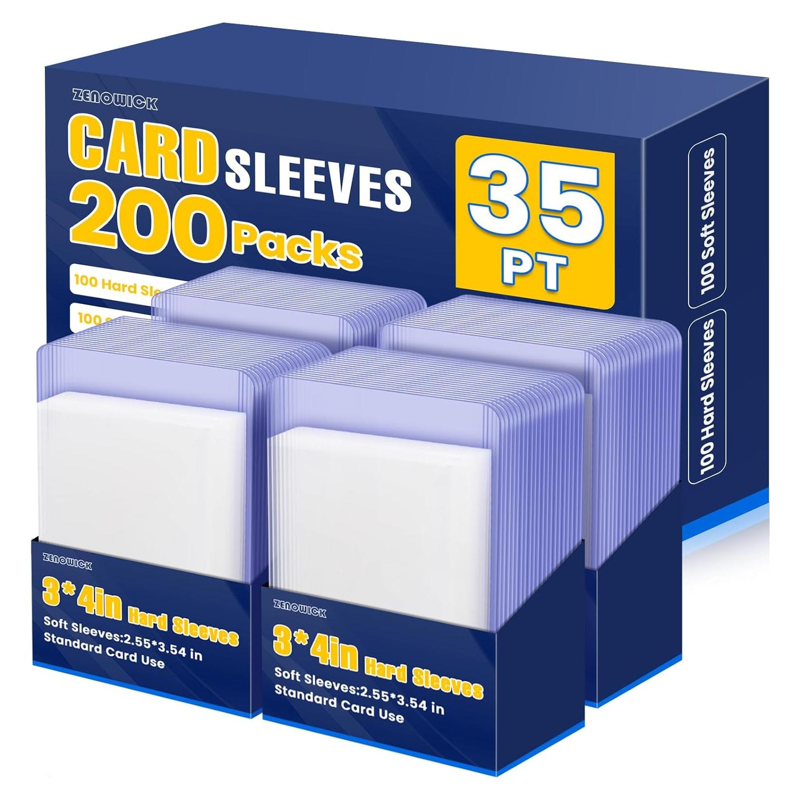 200 Fundas para Tarjetas ZENOWICK Duras y Blandas 7.62x10.16cm