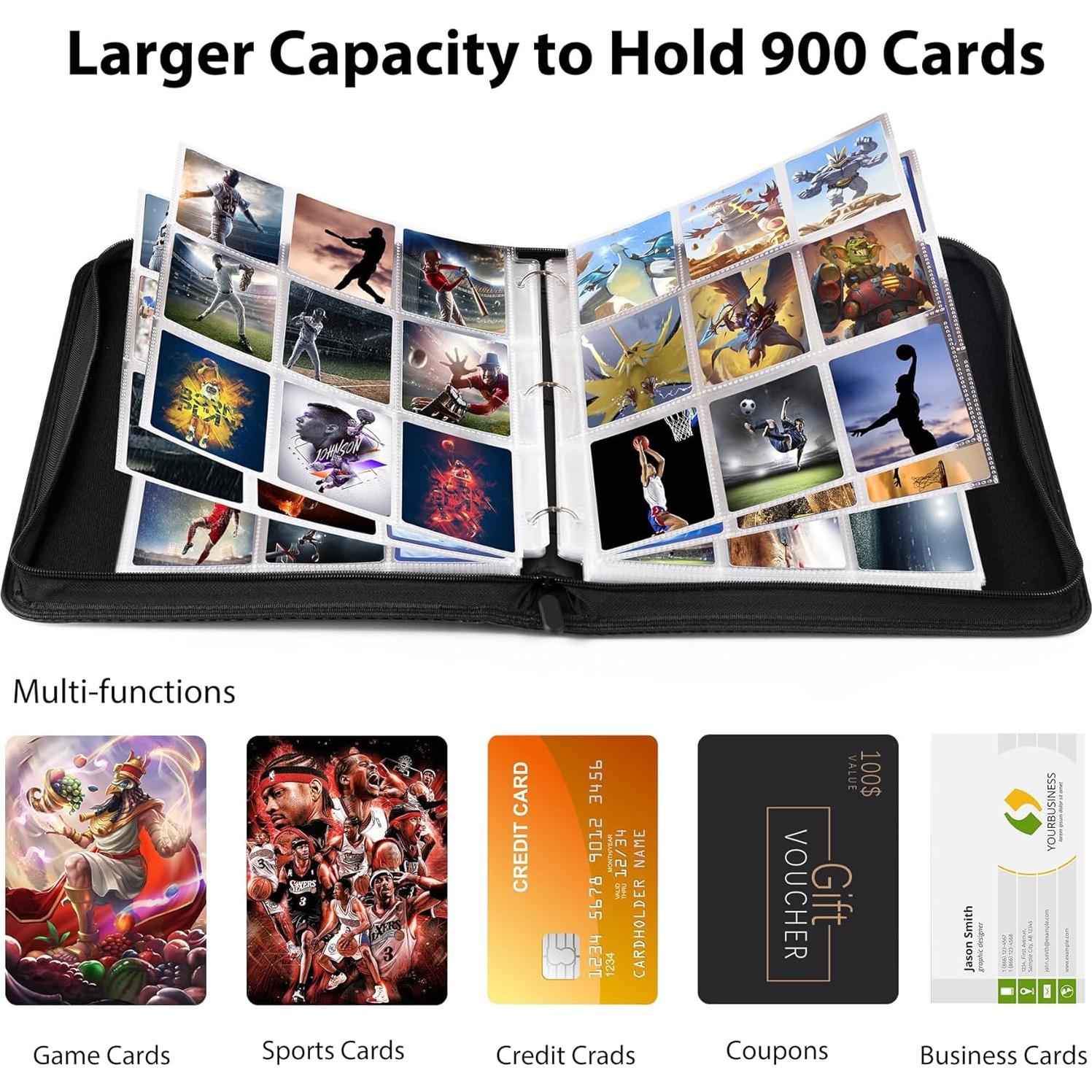 Carpeta de Cartas WOT I 900 Bolsillos Doble Cara Negra