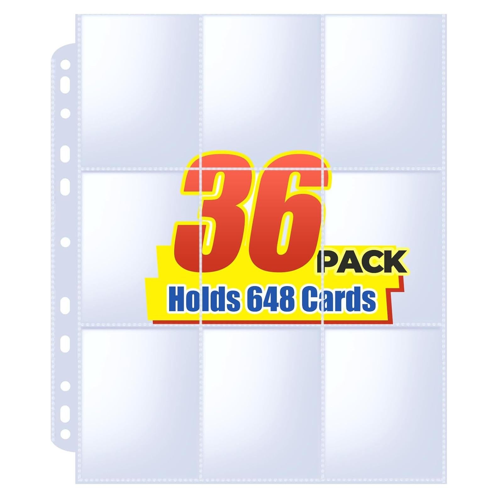 36 Hojas Manga para Cartas Fabmaker 9 Bolsillos 648 Cartas