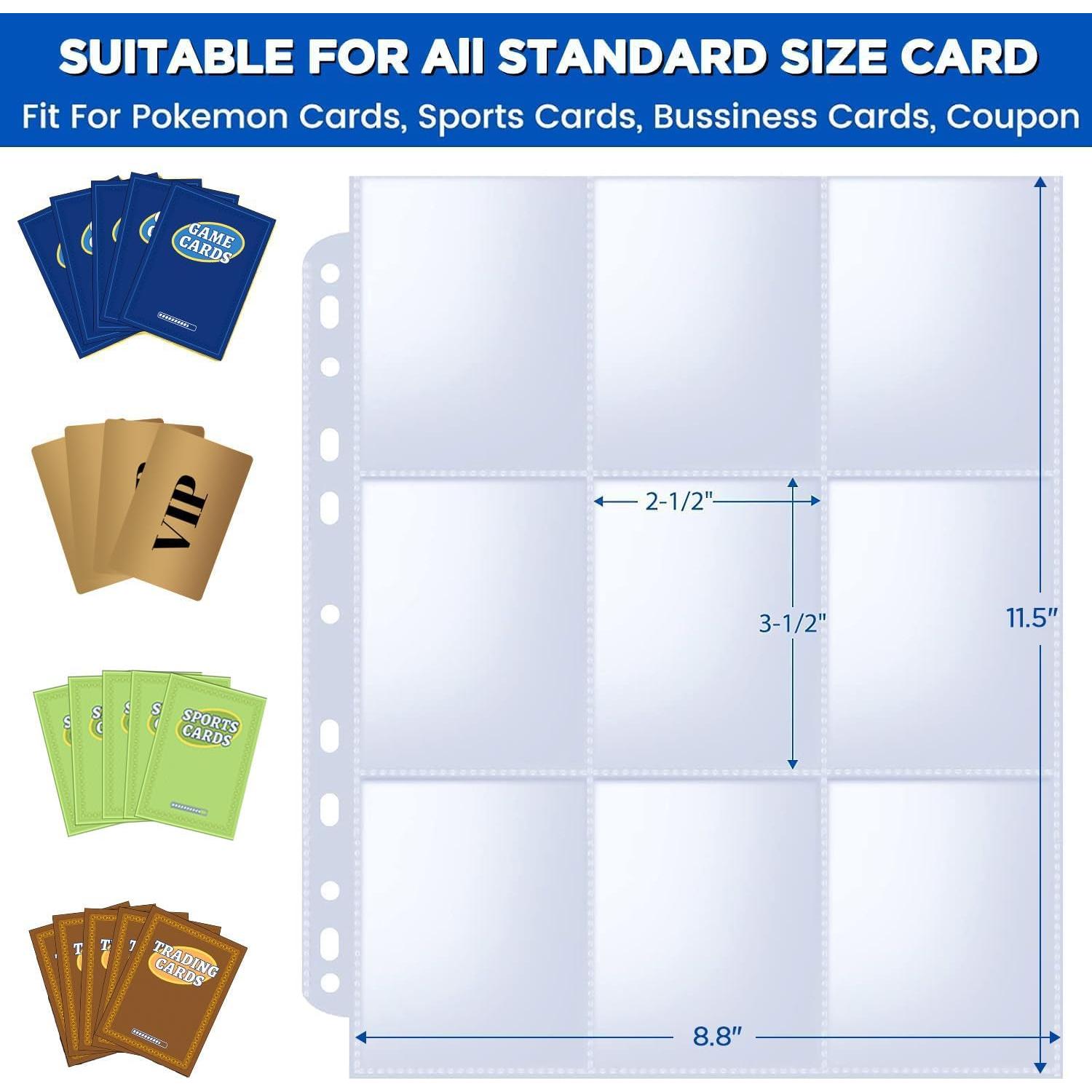 36 Hojas Manga para Cartas Fabmaker 9 Bolsillos 648 Cartas