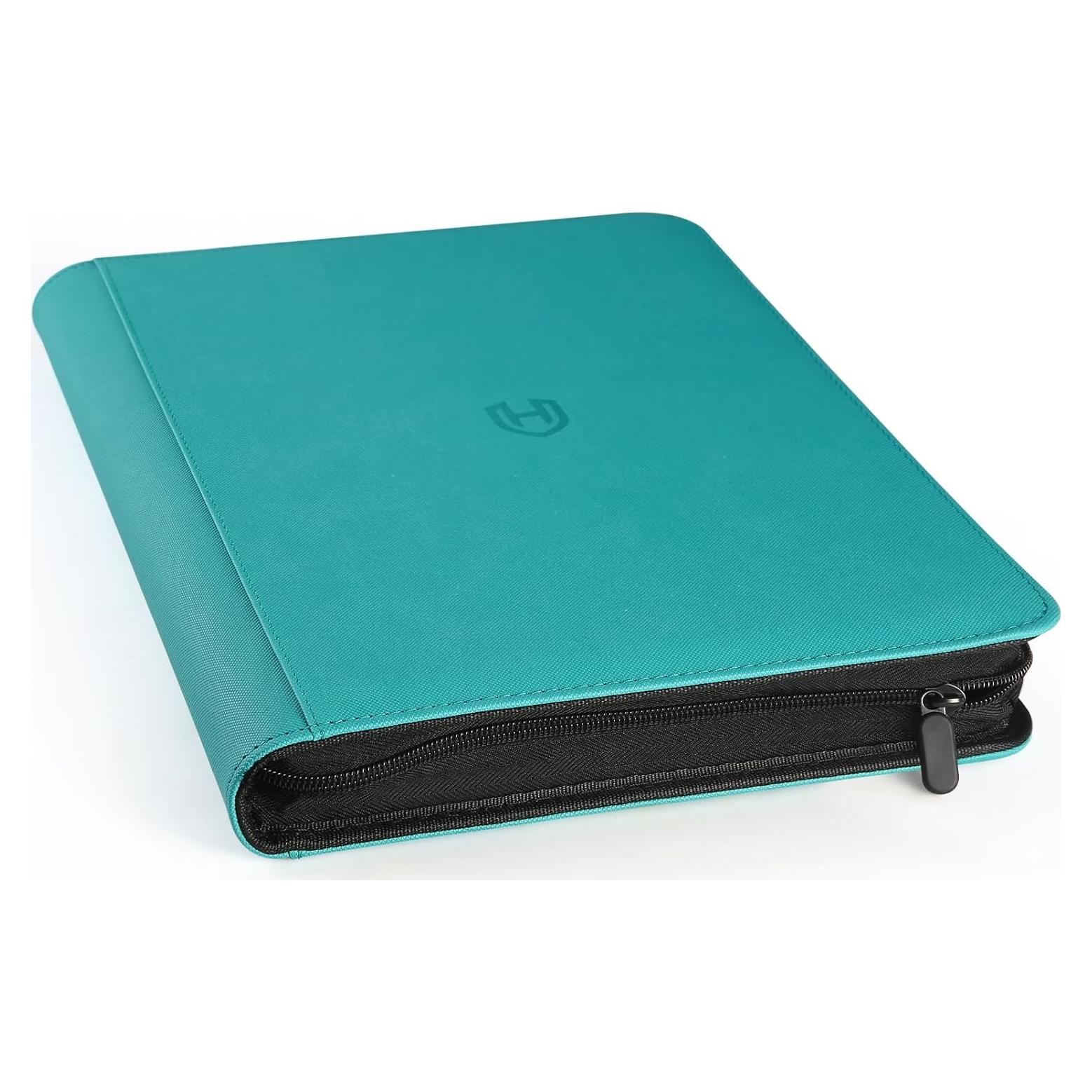 Carpeta de Cartas 9 Bolsillos Pemocyny Verde Azulado