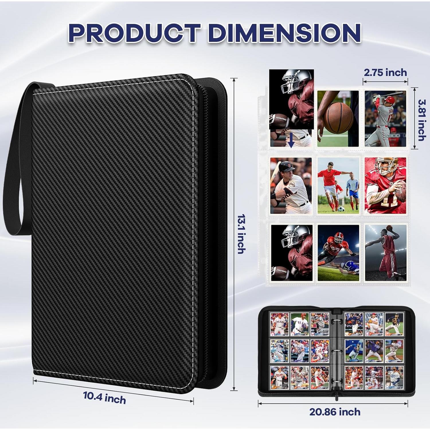 Carpeta Coleccionable LANFROM 720 Cartas Negra con Fundas