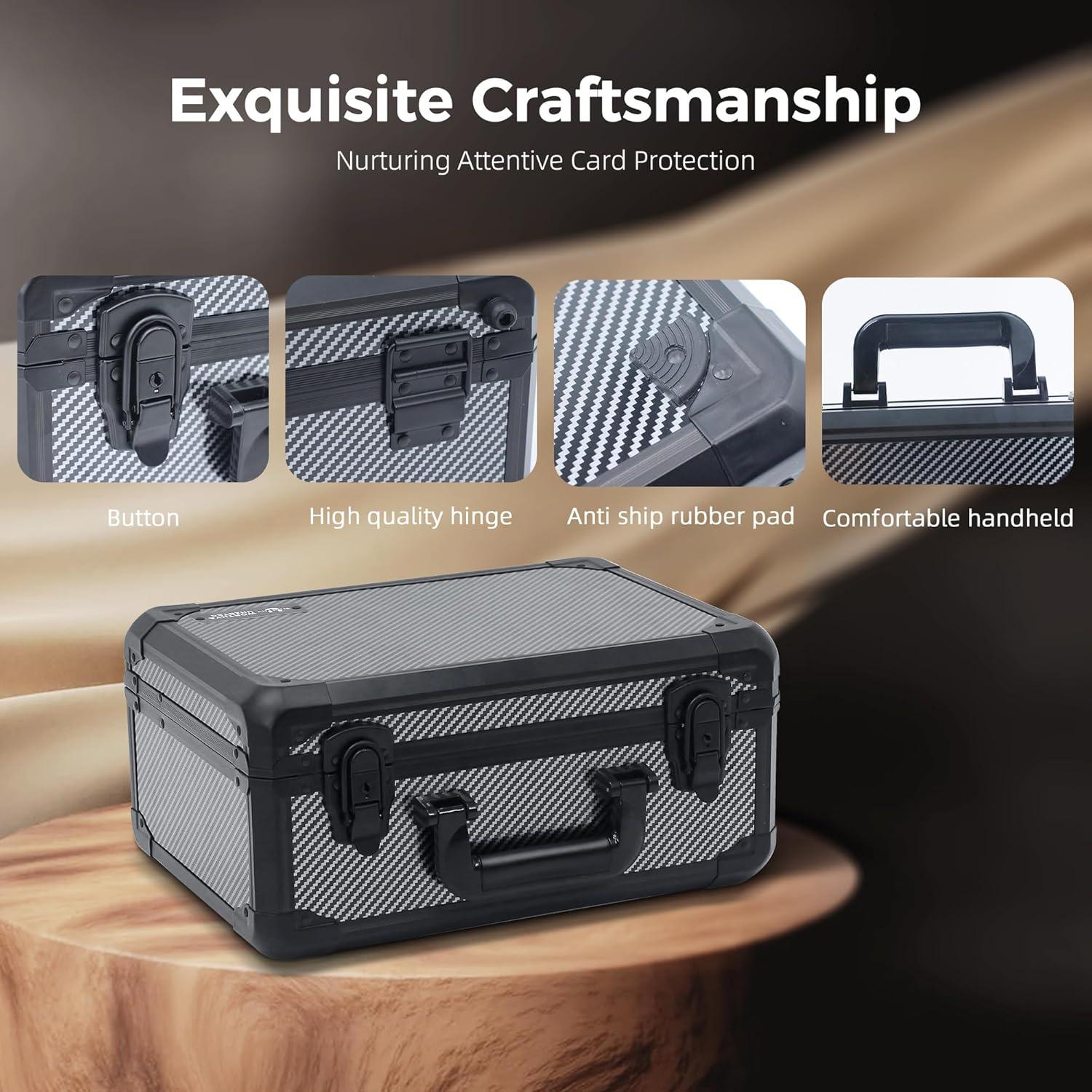 Caja de Almacenamiento de Tarjetas UHZBTEC Fibra de Carbono 36x28x18 cm