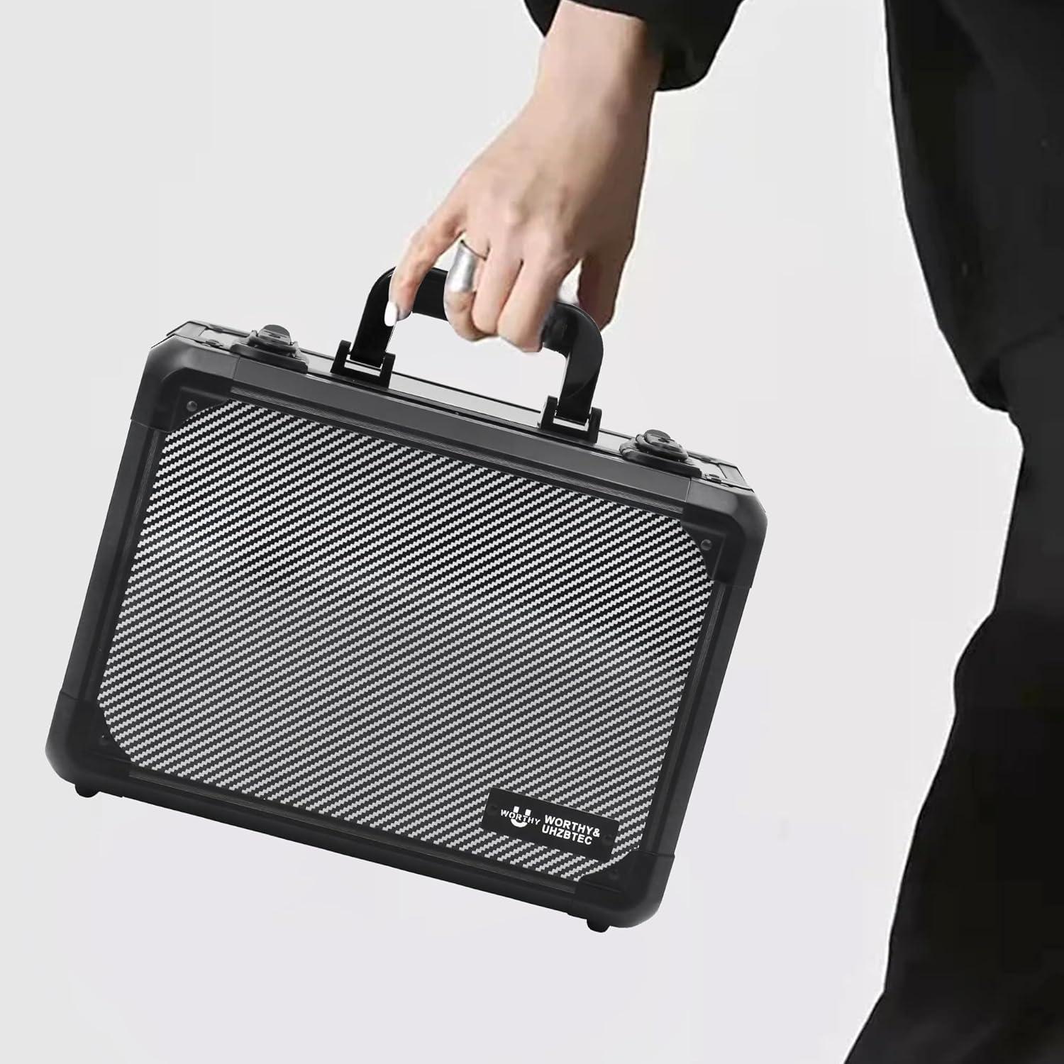 Caja de Almacenamiento de Tarjetas UHZBTEC Fibra de Carbono 36x28x18 cm