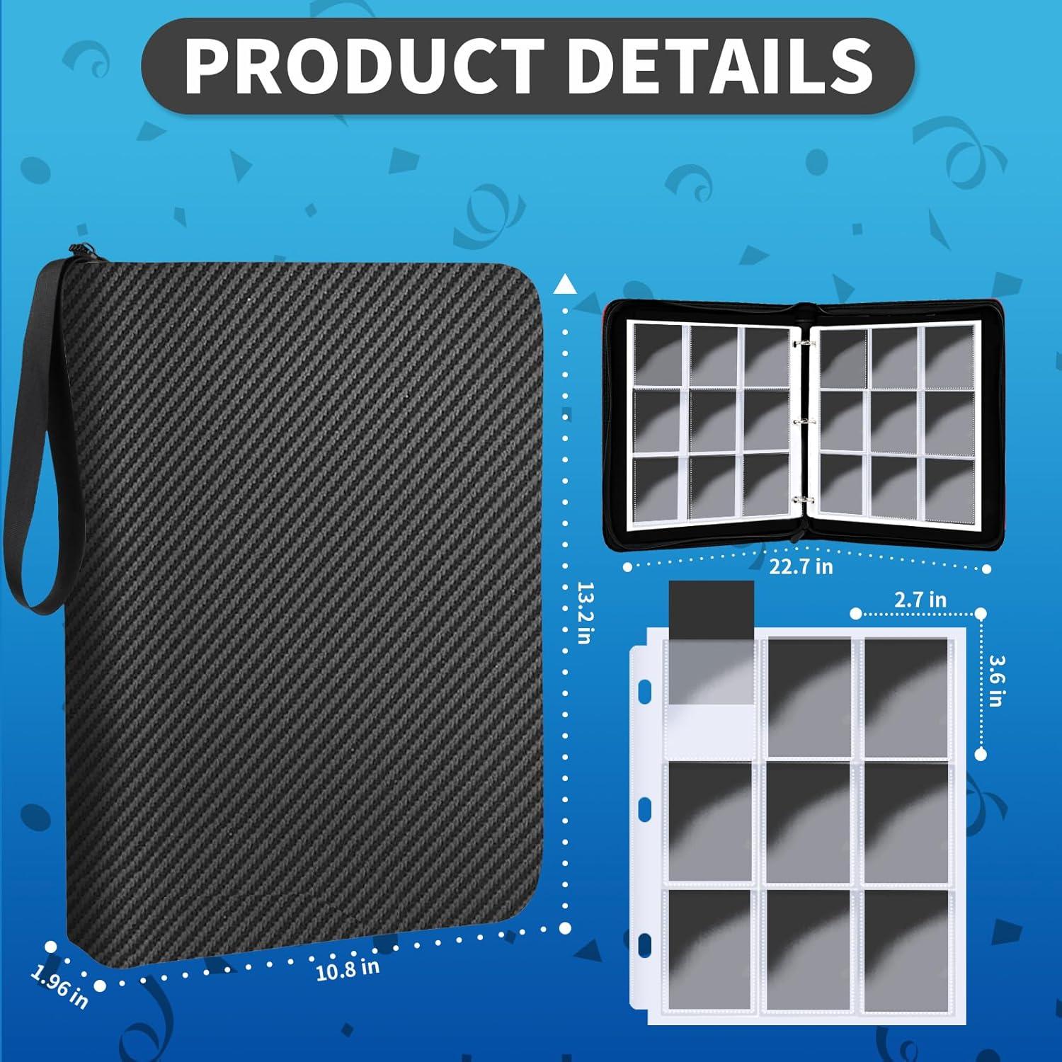 Carpeta de Cartas de Comercio YoKiStar 9 Bolsillos Negra