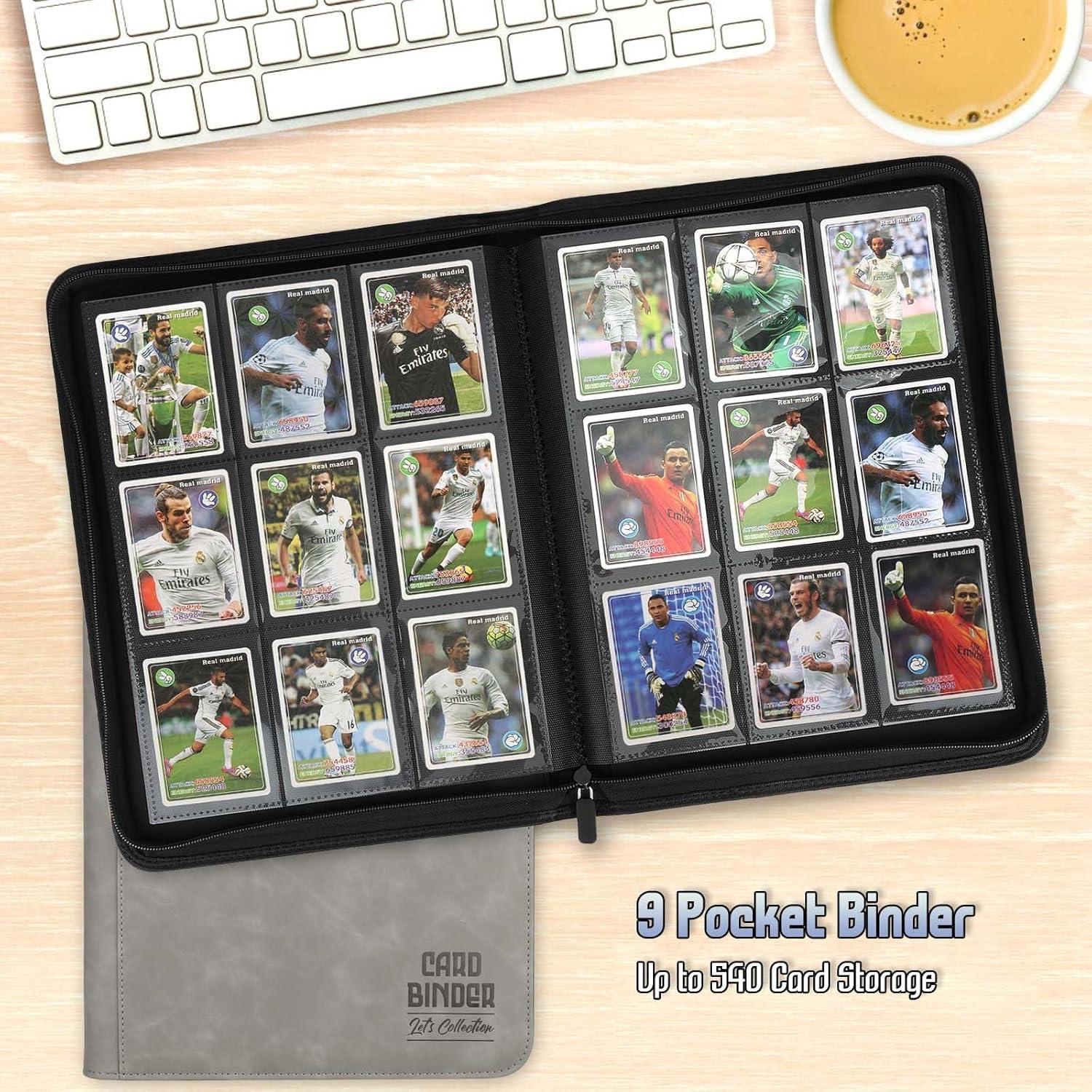 Carpeta de Cartas Arkeiliy 540 Bolsillos PU Gris