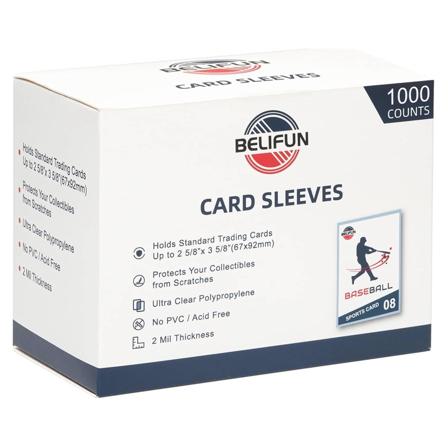 Fundas de Cartas de Comercio 1000ct belifun Transparentes