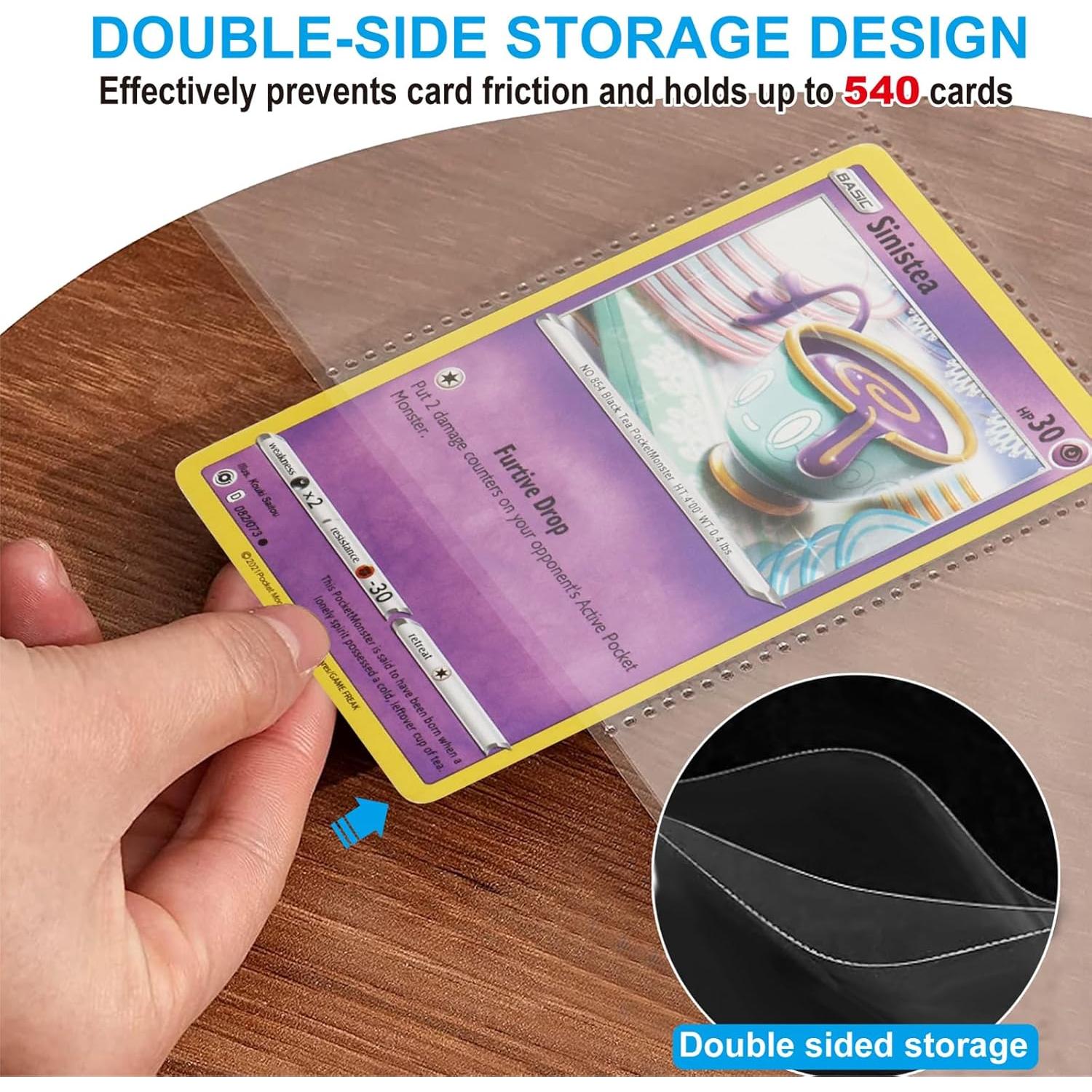 Fundas de Tarjetas ABLY 30 Páginas Doble Cara 540 Bolsillos