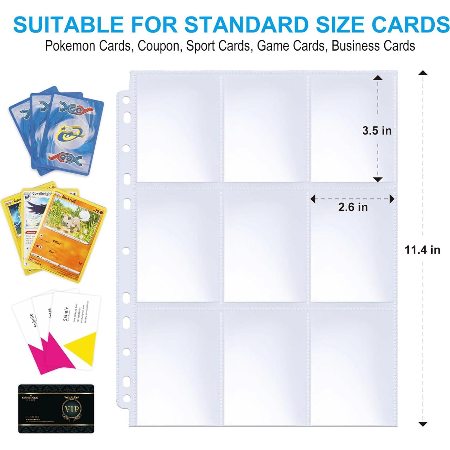 Fundas de Tarjetas ABLY 30 Páginas Doble Cara 540 Bolsillos