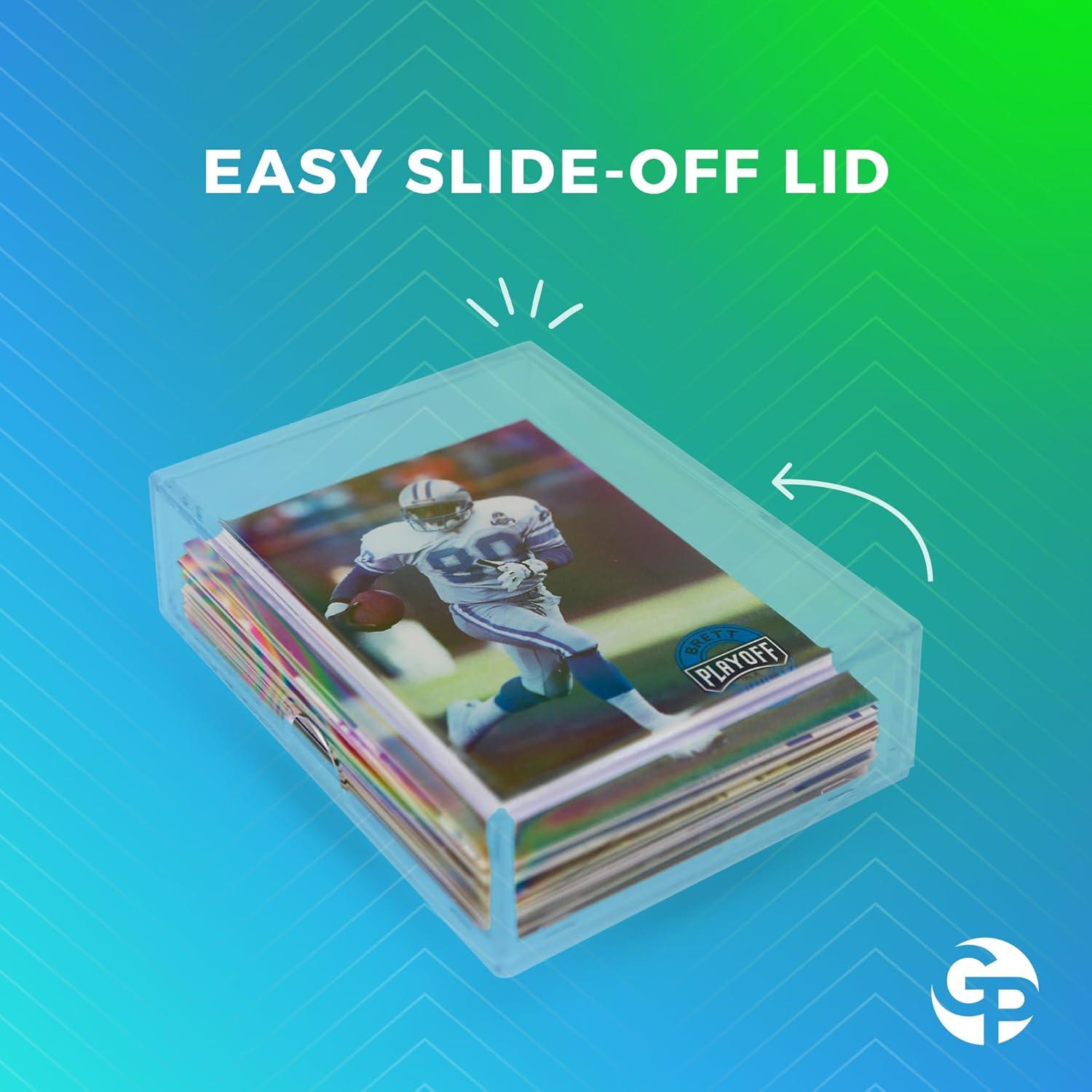 Paquete de 10 cajas de almacenamiento de tarjetas Gary Plastic 8.9x6.4x2.5cm