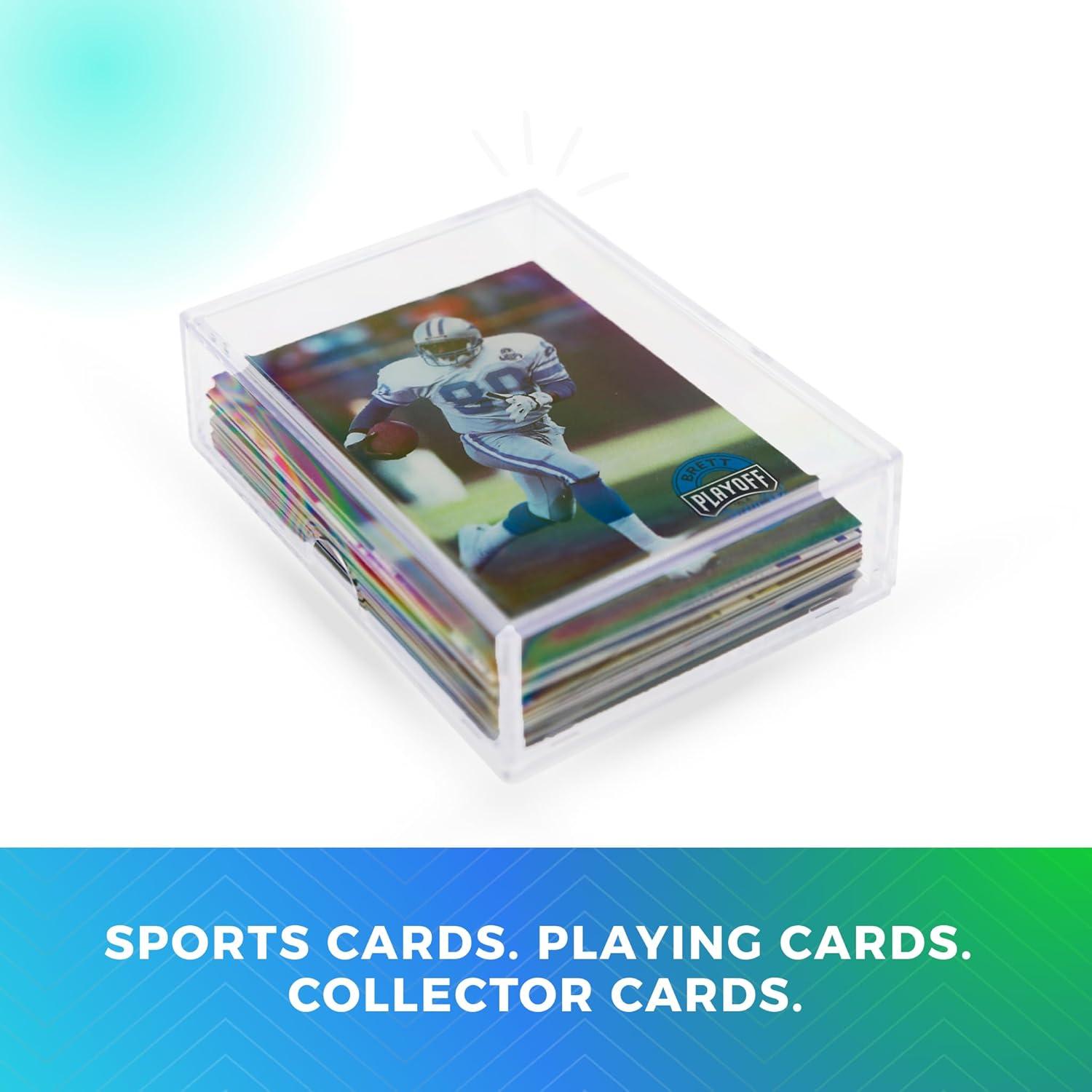 Paquete de 10 cajas de almacenamiento de tarjetas Gary Plastic 8.9x6.4x2.5cm