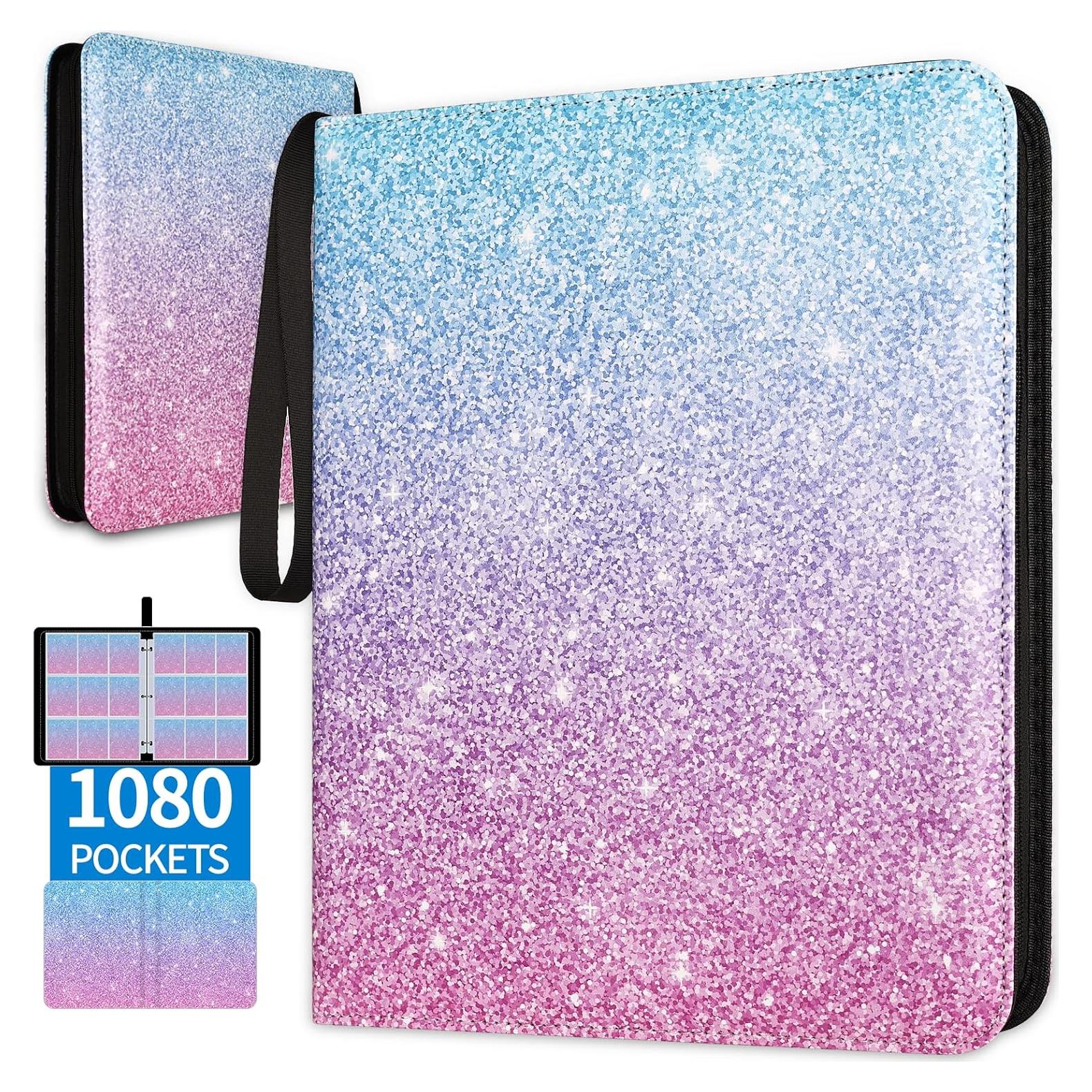 1080 Pockets Card Binder 9 Pocket, Trading Card Binder with 60 Page Removable Sleeves, Zipper Card Book Album Holder[PROTECTIVE][PLEASANT TOUCH SURFACE]